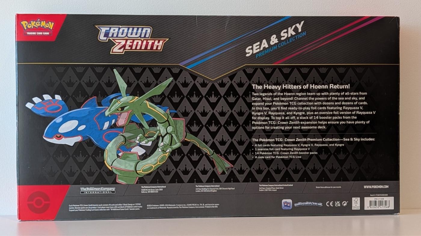 Pokemon Crown Zenith 14 X Booster Pack S Sea And Sky Collection Box Sealed 168579730550 2