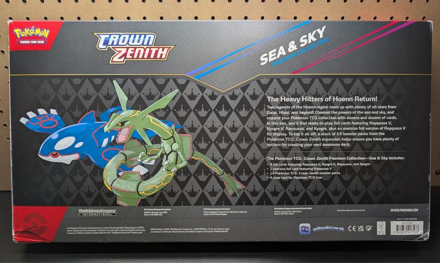 Pokemon Crown Zenith Sea And Sky Collection Box 14 X Booster Packs See Desc 167798491910 9