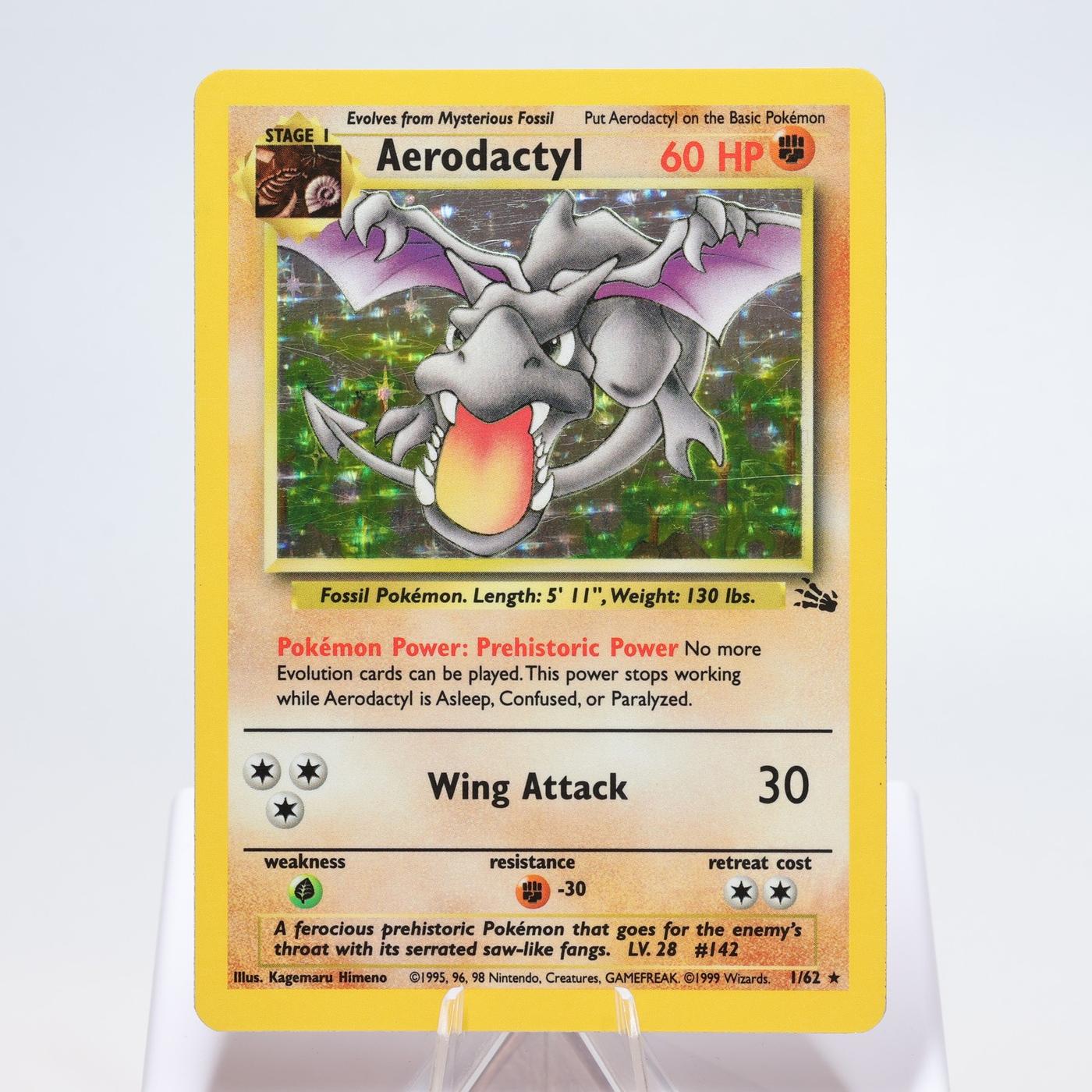 Pokemon TCG Aerodactyl 162 Fossil Holo Rare WOTC EXC 168325203360 2
