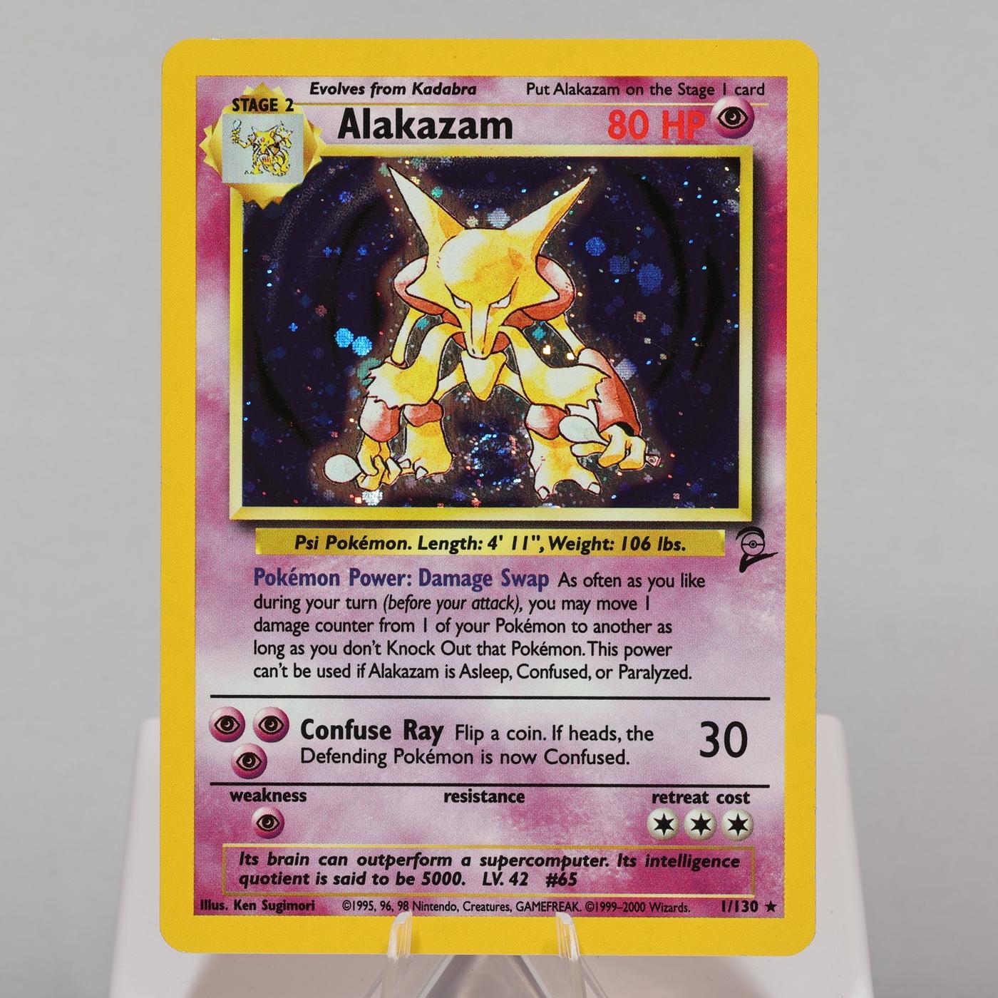 Pokemon TCG Alakazam 1130 Base Set 2 Holo Rare Unlimted WOTC EXC 168575354980 2