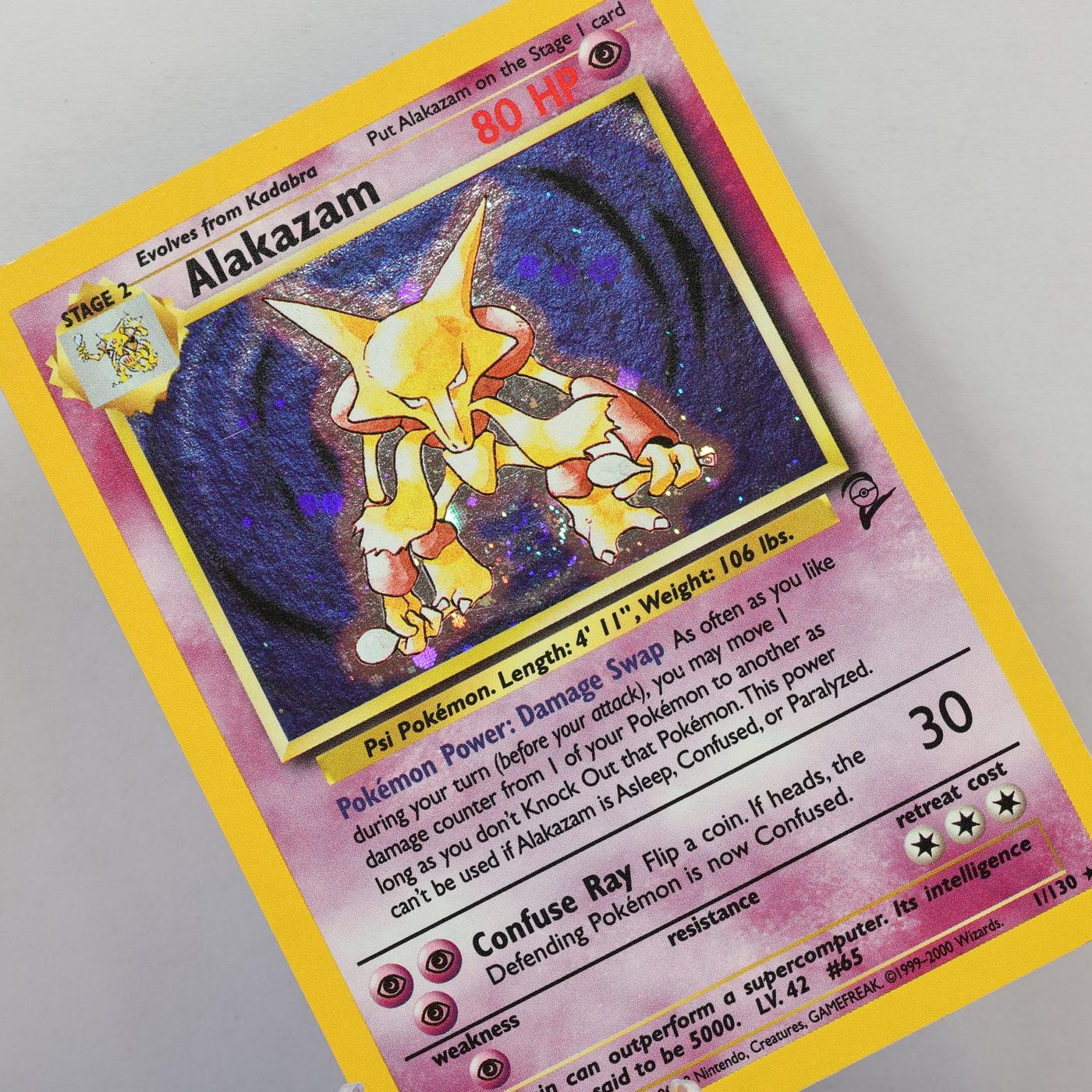 Pokemon TCG Alakazam 1130 Base Set 2 Holo Rare Unlimted WOTC EXC 168575354980