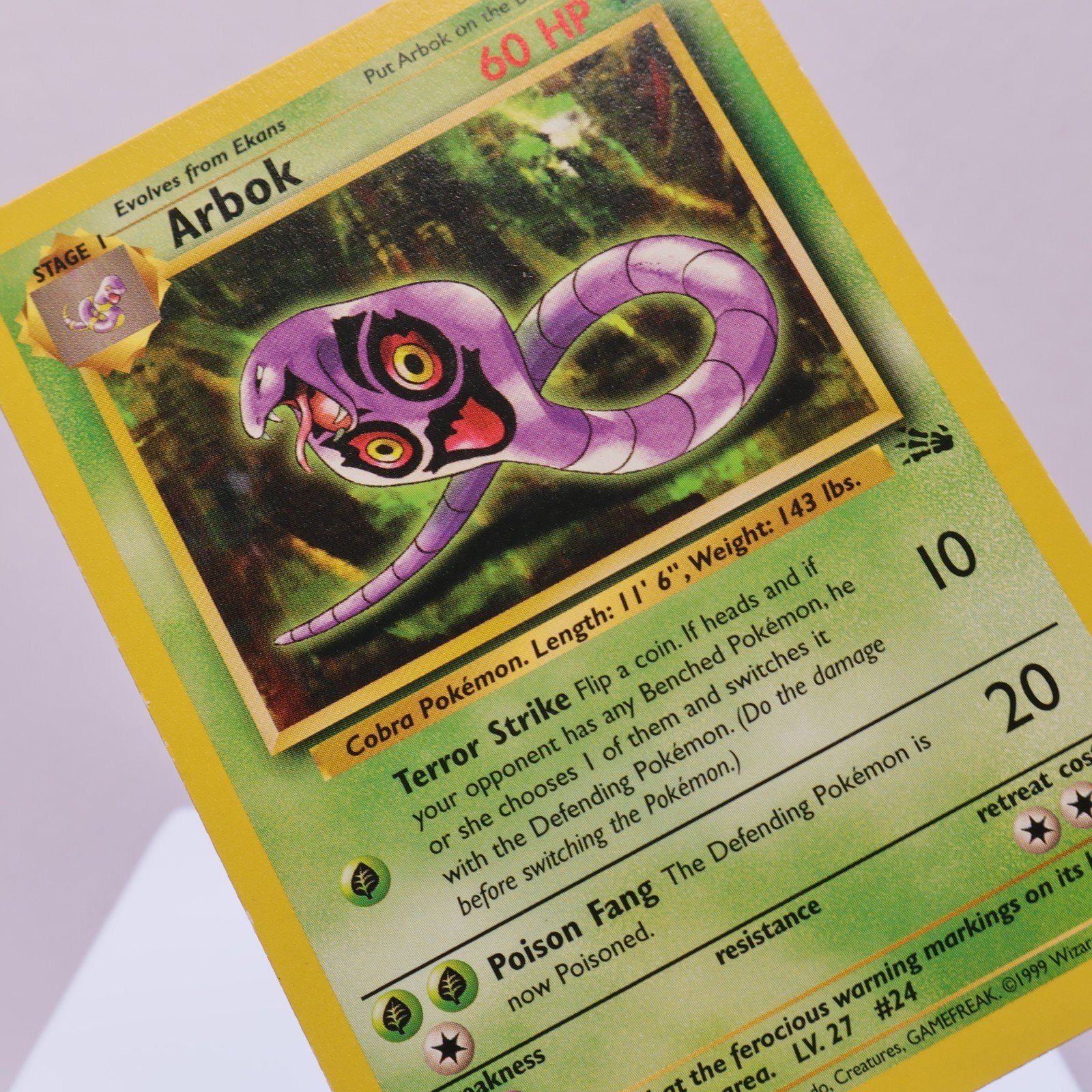 Pokemon TCG – Arbok 31/62 Fossil Uncommon  WOTC 1999 – EXC/NM