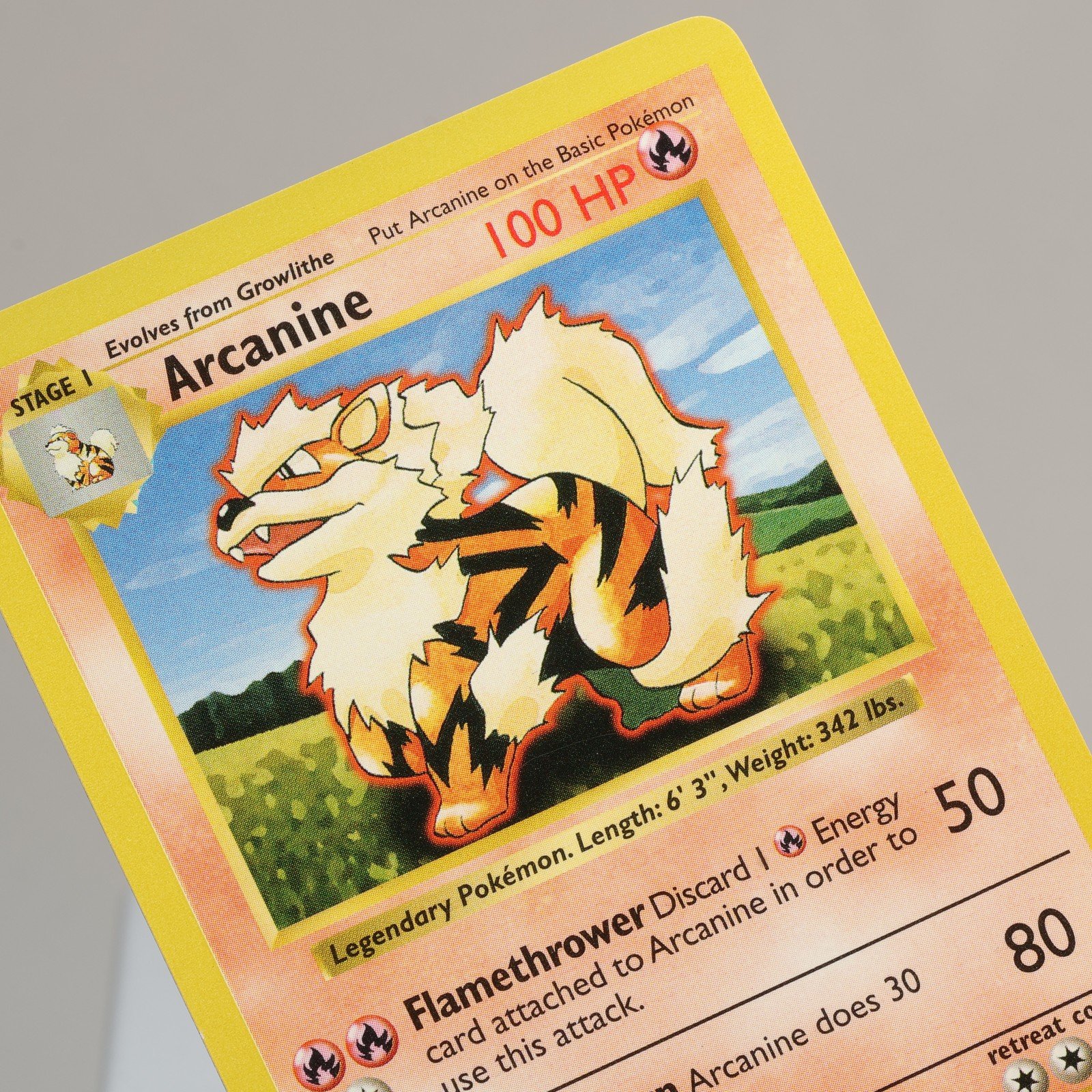 Pokemon TCG Arcanine 23102 Base Set Uncommon Shadowless WOTC 1999 NM 168006227400