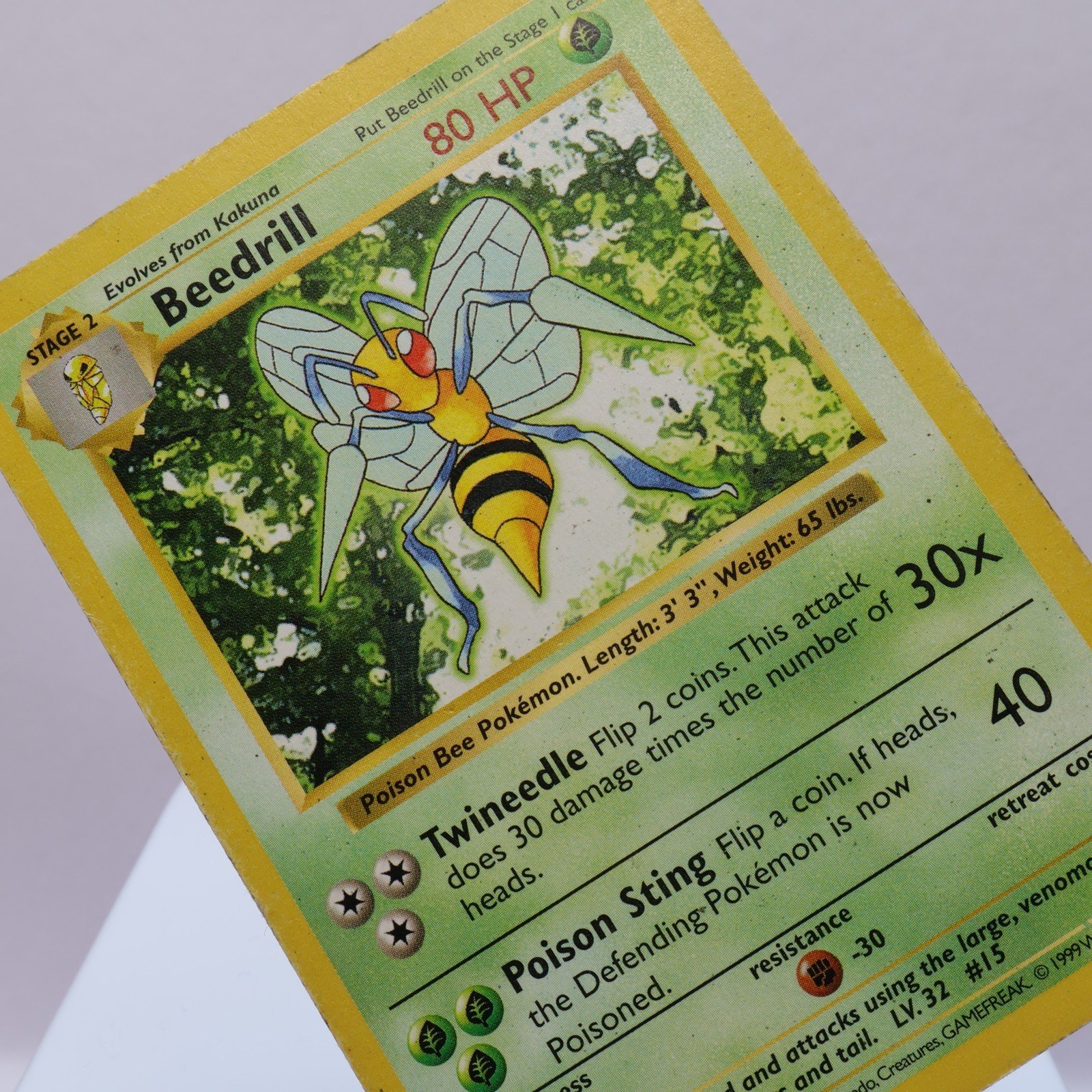 Pokemon TCG Beedrill 17102 Base Set Rare Shadowless WOTC 1999 PL 167710747770