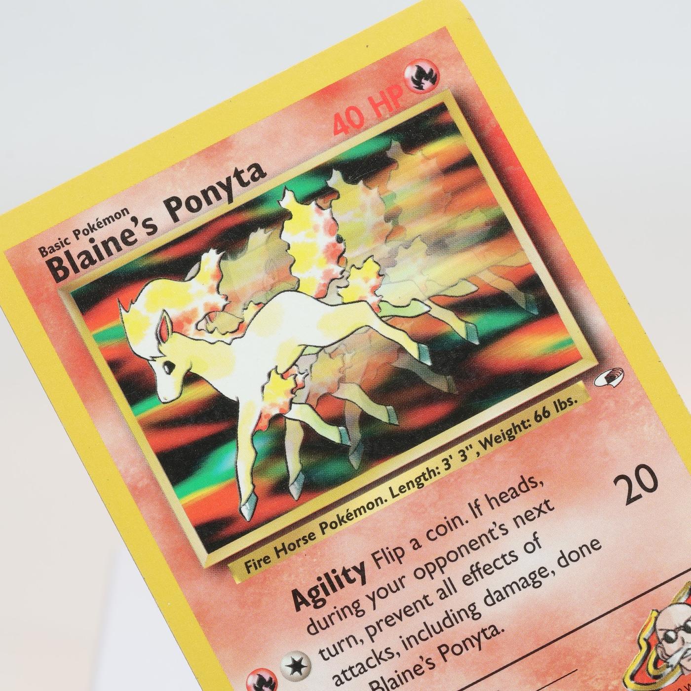 Pokemon TCG Blaines Ponyta 63132 Gym Heroes Common WOTC EXC 168232466180