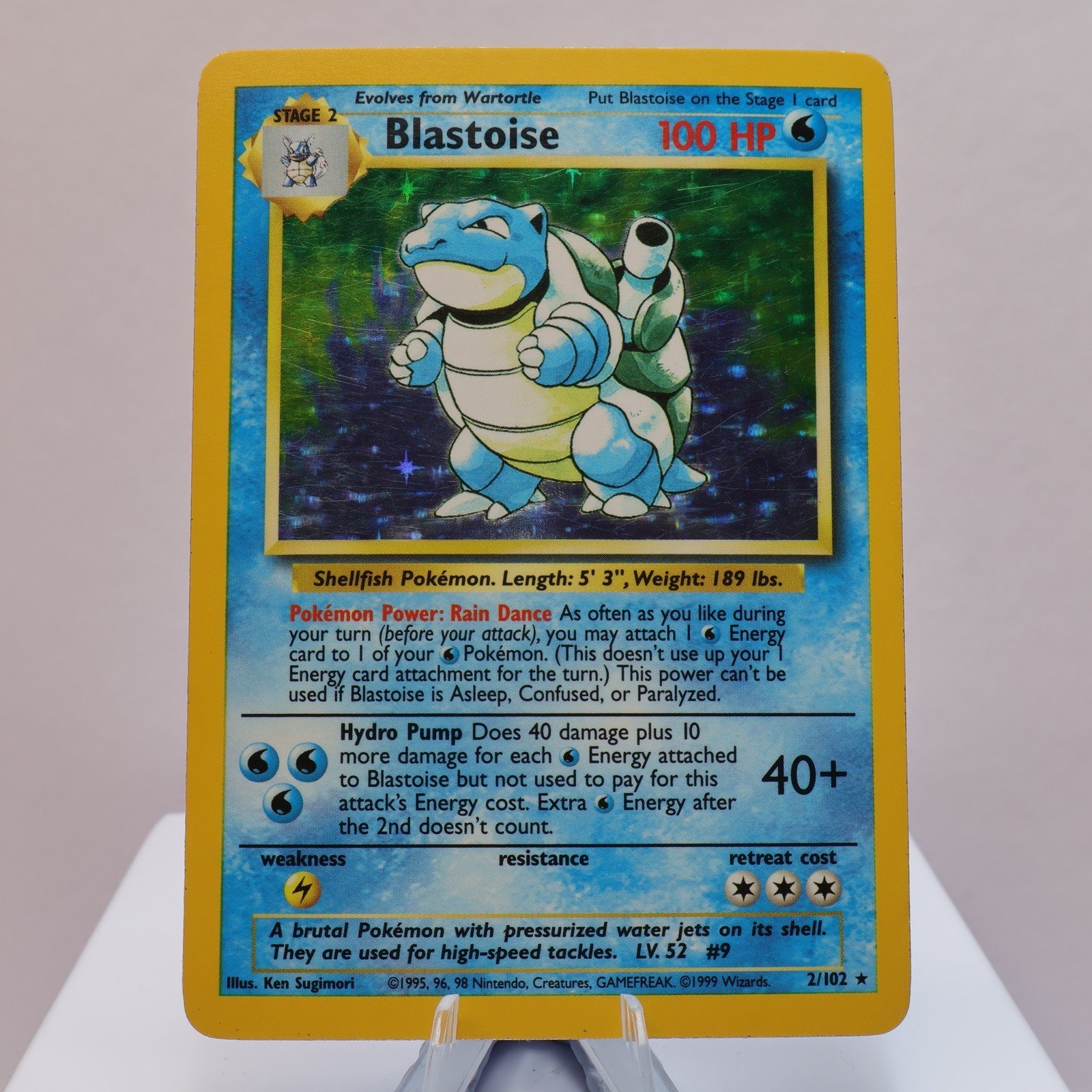 Pokemon TCG Blastoise 2102 Base Set Holo Rare WOTC 1999 PL 167830364430 2