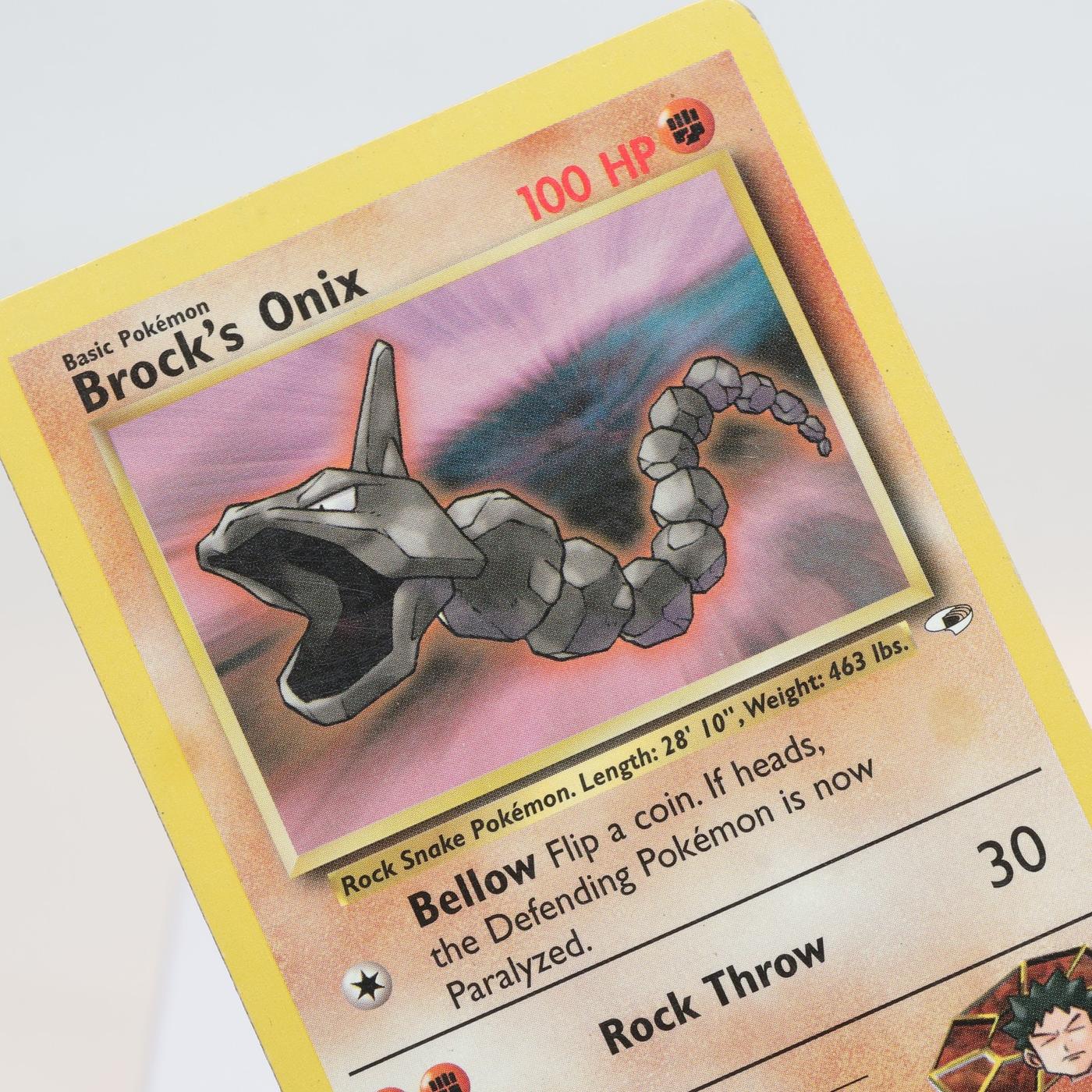 Pokemon TCG Brocks Onix 69132 Gym Heroes Common WOTC MPCrease 168232466130