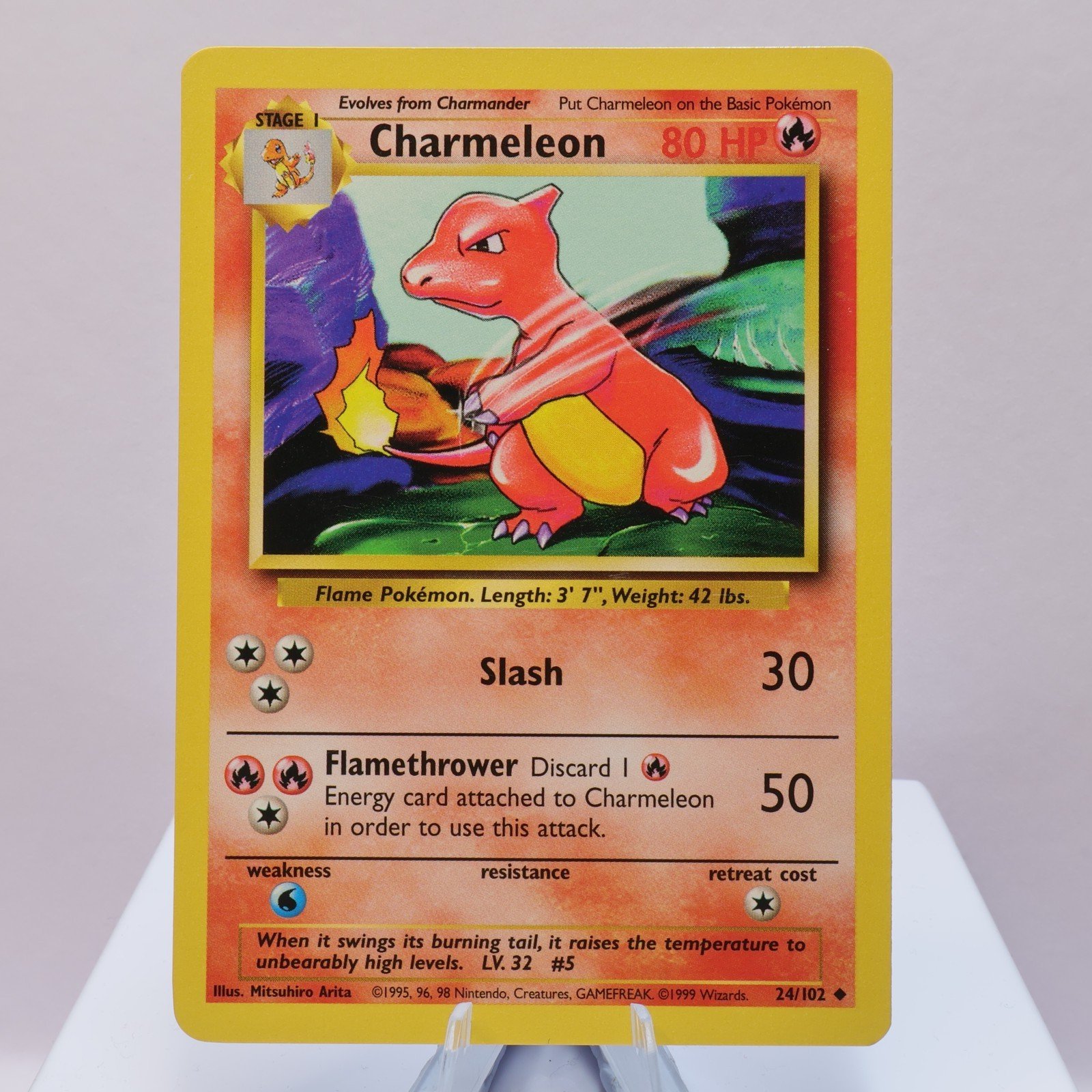 Pokemon TCG Charmeleon 24102 Base Set Uncommon WOTC 1999 EXCNM 167710747730 2