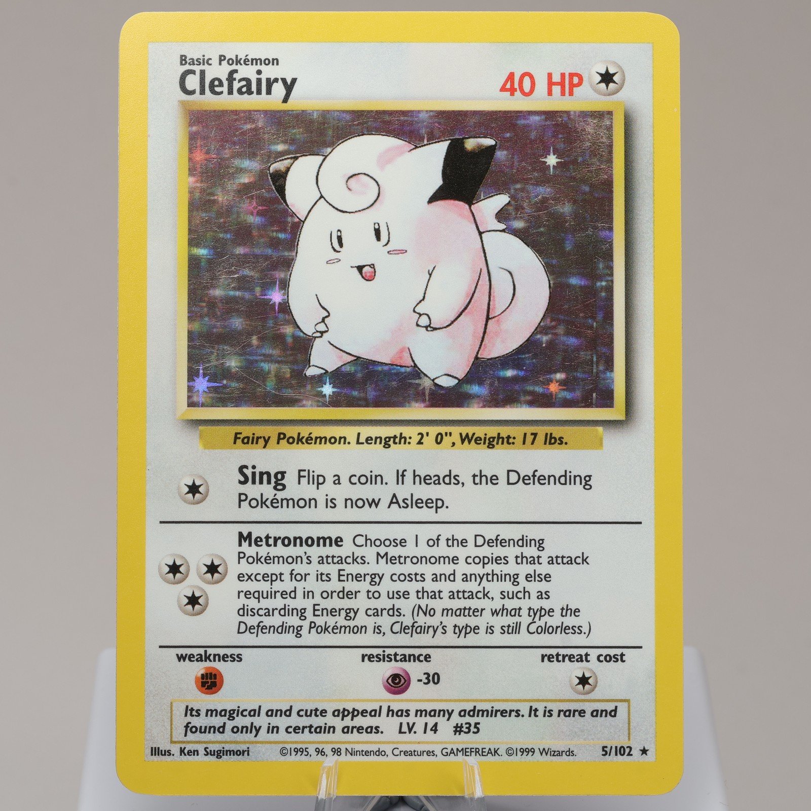 Pokemon TCG Clefairy 5102 Base Set Holo Rare WOTC 1999 EXCNM 167950658980 2
