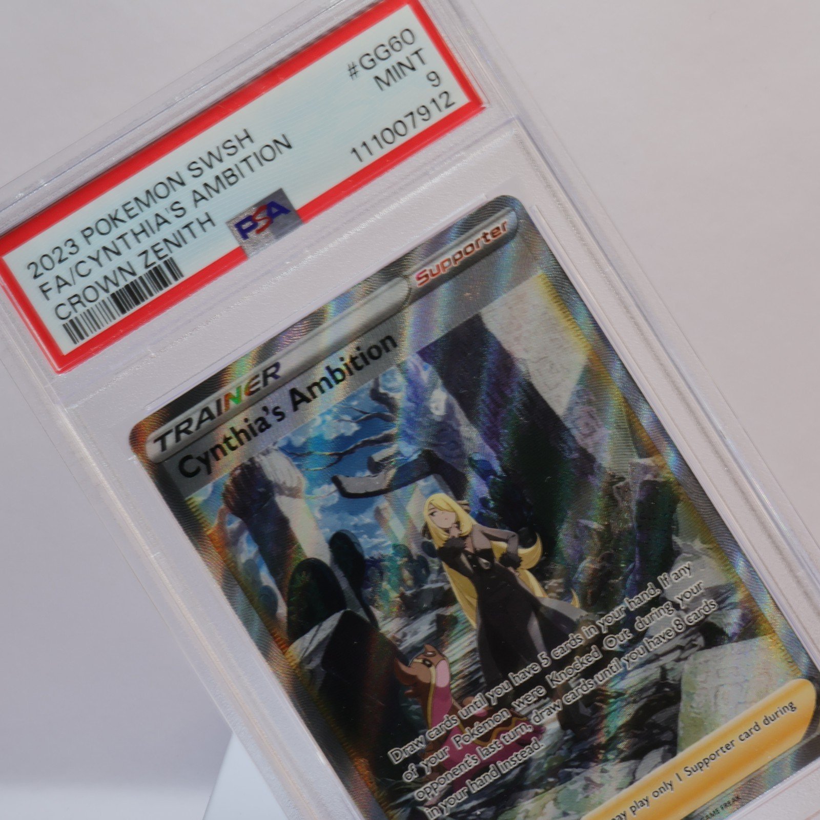 Pokemon TCG – Cynthia's Ambition GG60/GG70 Crown Zenith – PSA 9 MINT