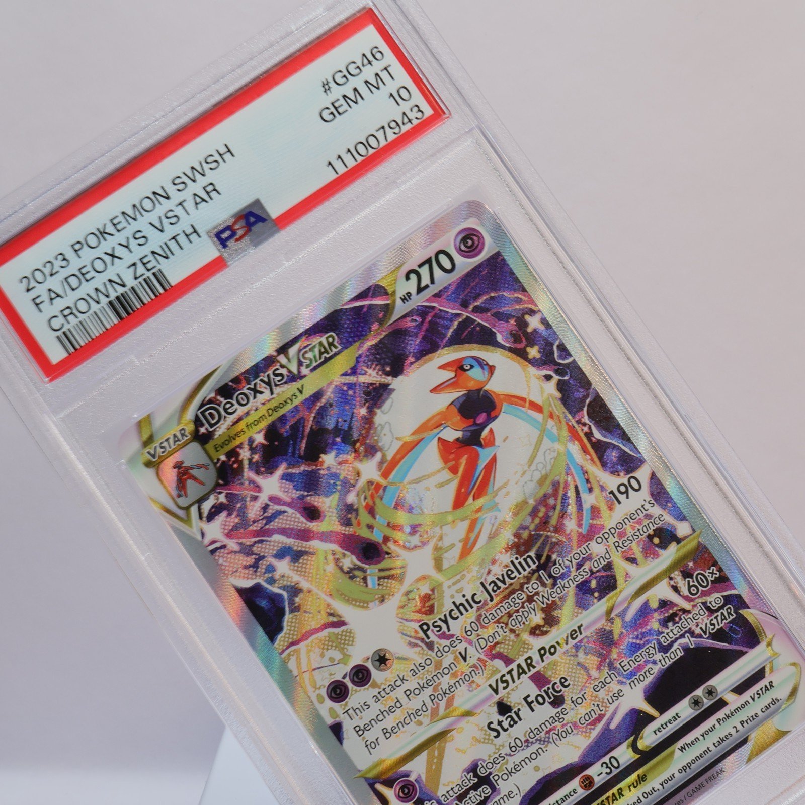 Pokemon TCG – Dexoys VSTAR GG46/GG70 Crown Zenith – PSA 10 GEM MT