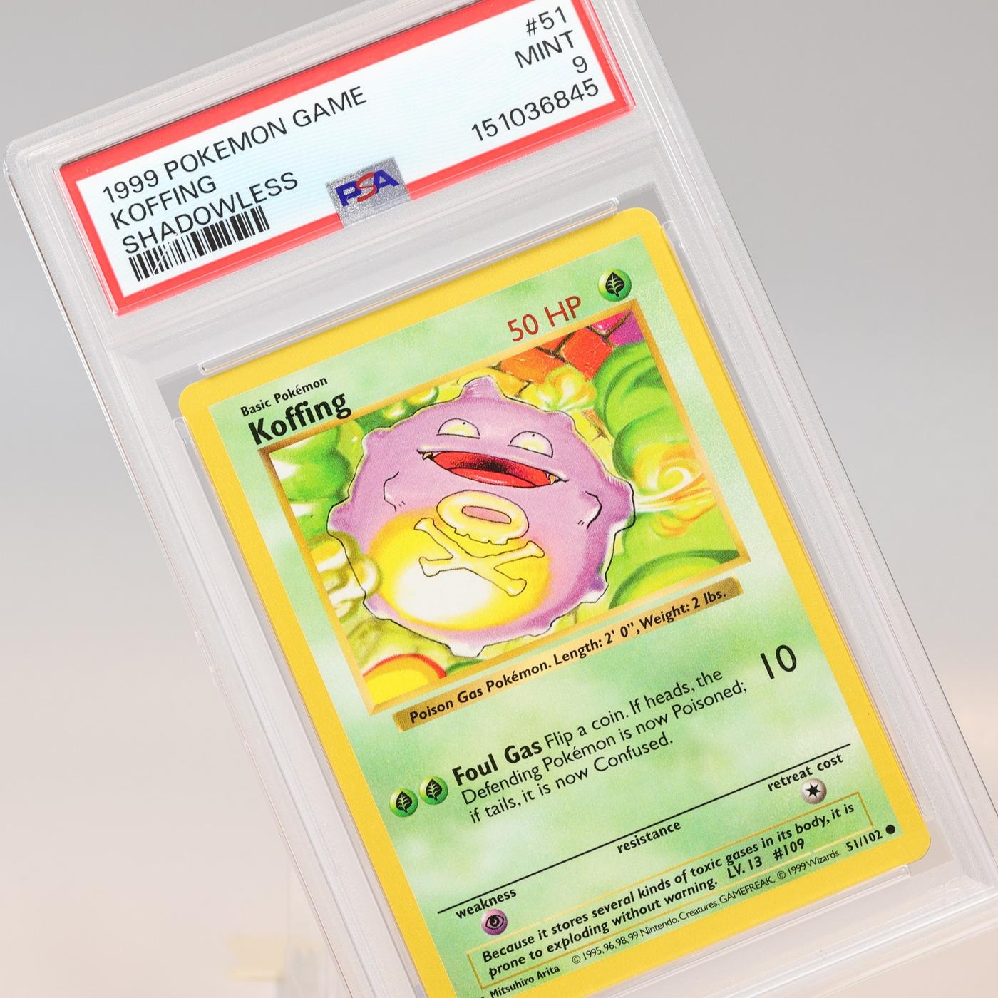 Pokemon TCG Drowzee 49102 Base Set Common Shadowless PSA 9 MINT 168441076180