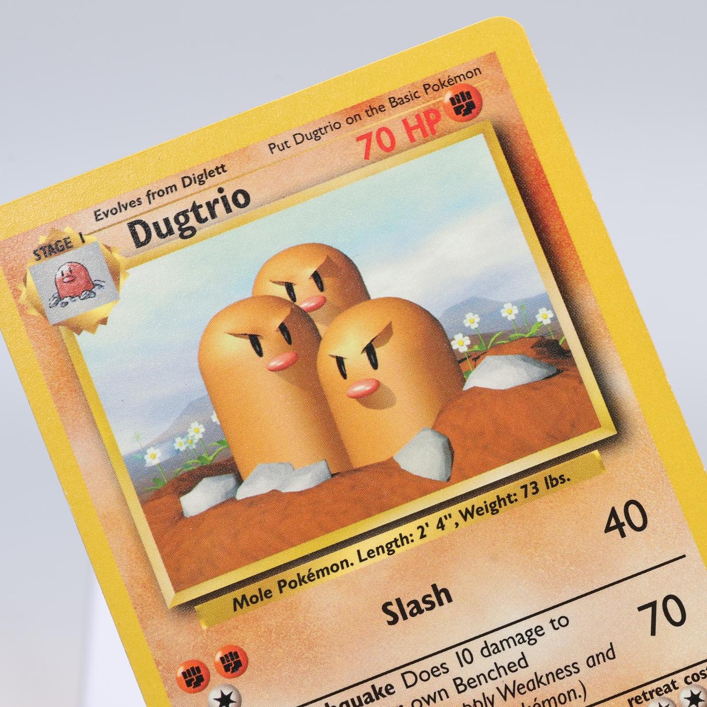 Pokemon TCG – Dugtrio 19/102 Base Set Rare  WOTC – EXC/NM