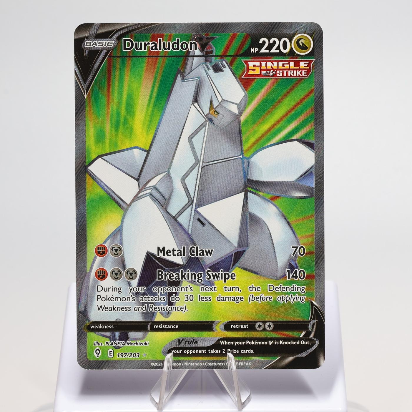 Pokemon TCG Duraludon V 197203 Evolving Skies Full Art EXCNM 168287250370 2