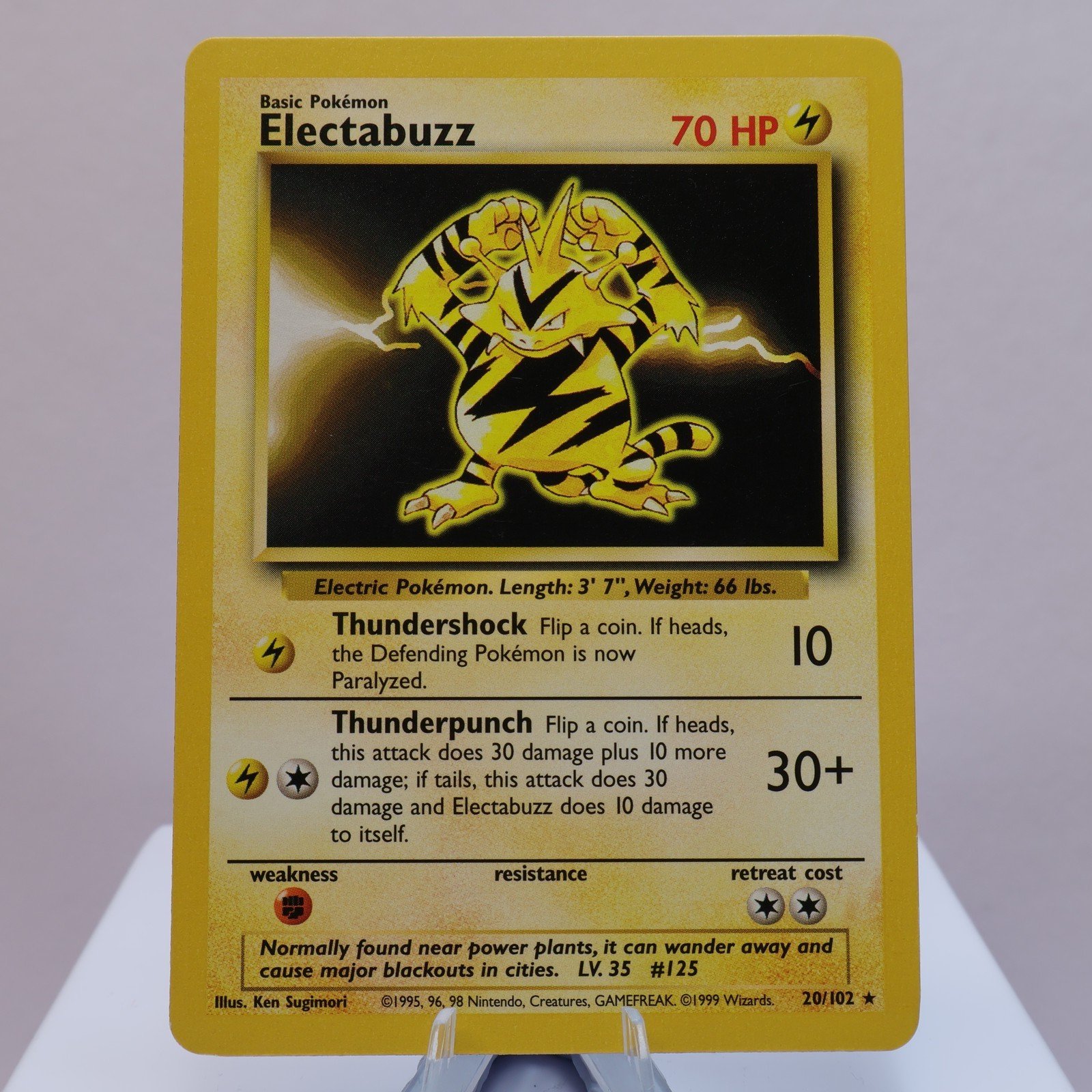 Pokemon TCG Electabuzz 20102 Base Set Rare WOTC 1999 EXCNM 167830364440 2