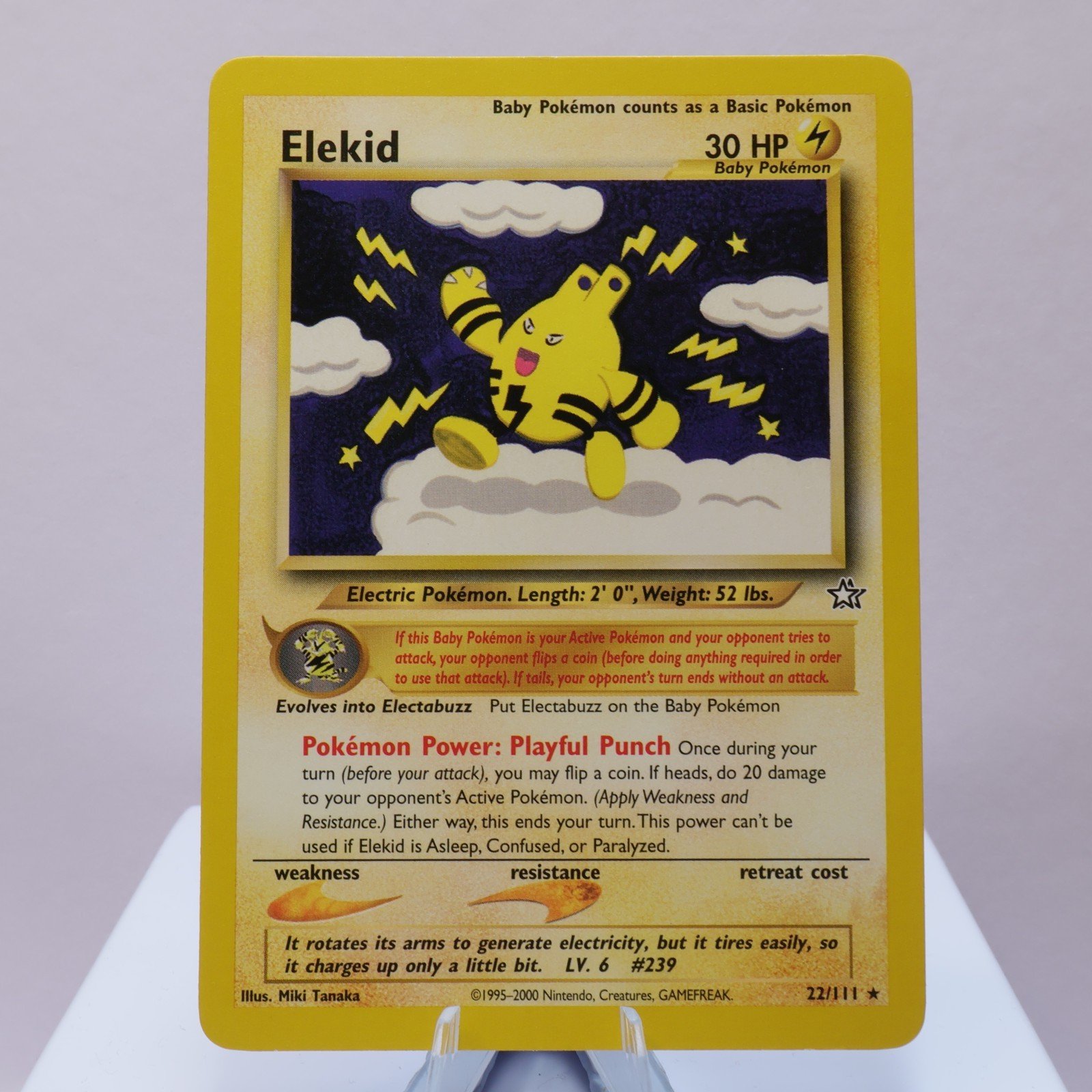Pokemon TCG Elekid 22111 Neo Genesis Rare WOTC NM 167726351140 2