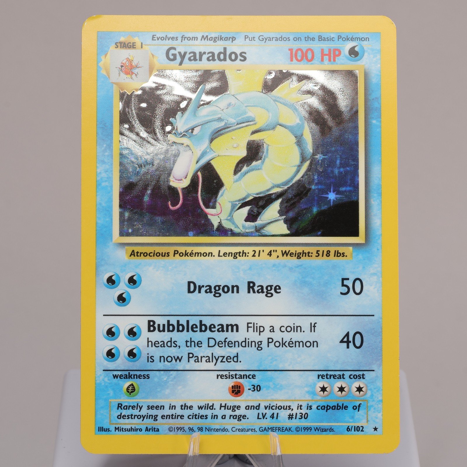 Pokemon TCG Gyarados 6102 Base Set Holo Rare EXCNM Indent 167974214060 2