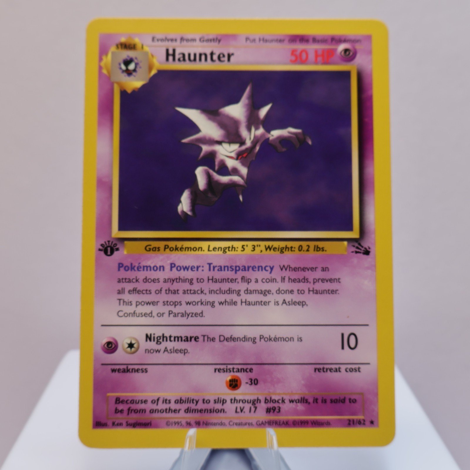 Pokemon TCG Haunter 2162 Fossil Rare 1st Edition WOTC 1999 EXCNM 167830364530 2