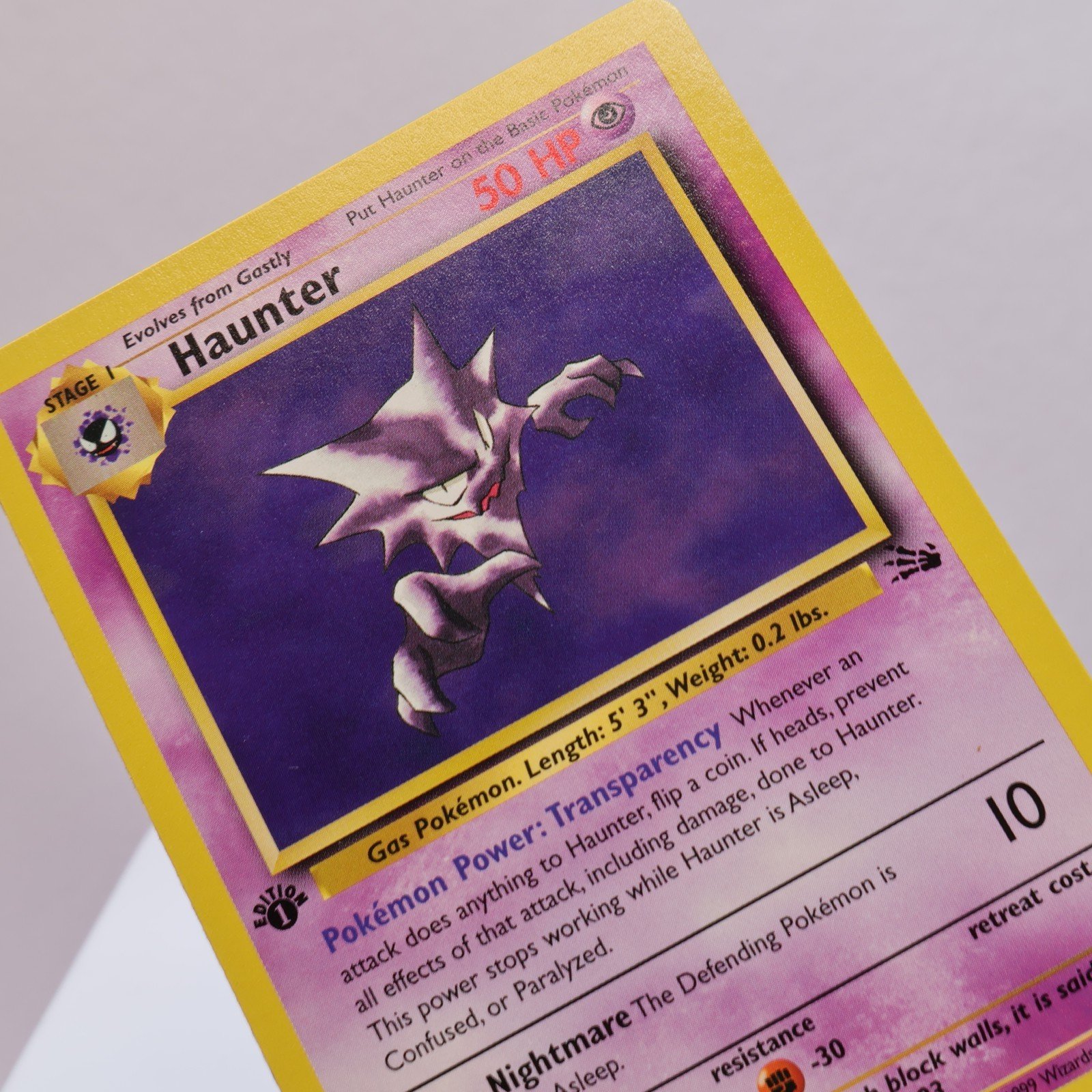 Pokemon TCG – Haunter 21/62 Fossil Rare 1st Edition WOTC 1999 – EXC/NM