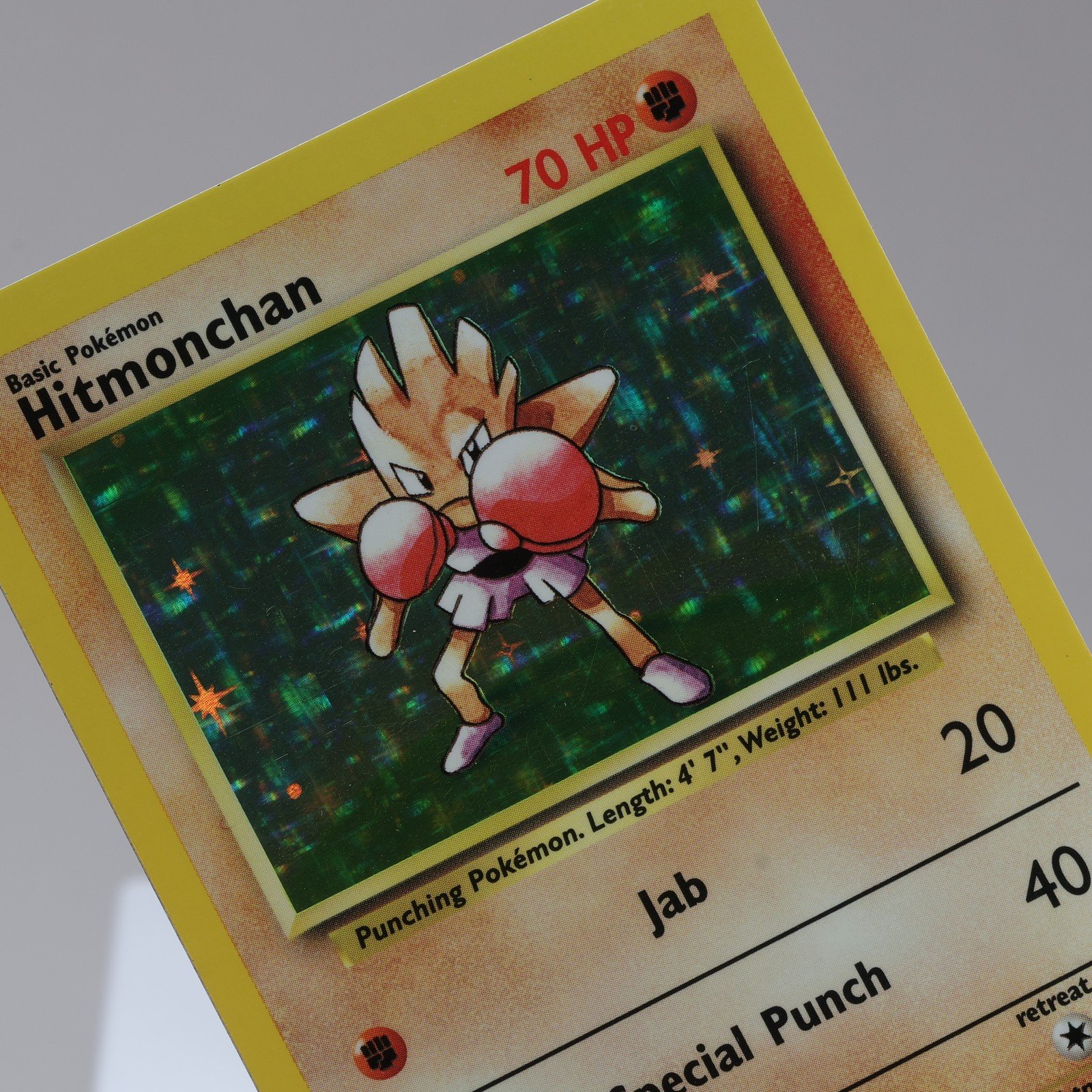 Pokemon TCG – Hitmonchan 7/102 Base Set Holo Rare  WOTC 1999 – EXC/NM