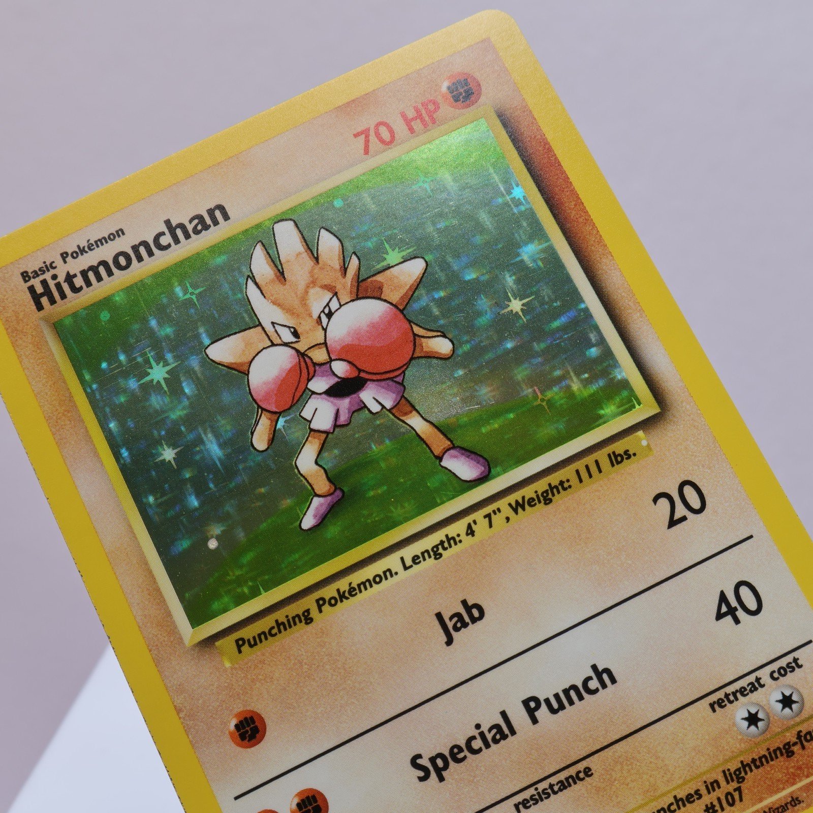 Pokemon TCG Hitmonchan 7102 Base Set Holo Rare WOTC 1999 NM 167830364490