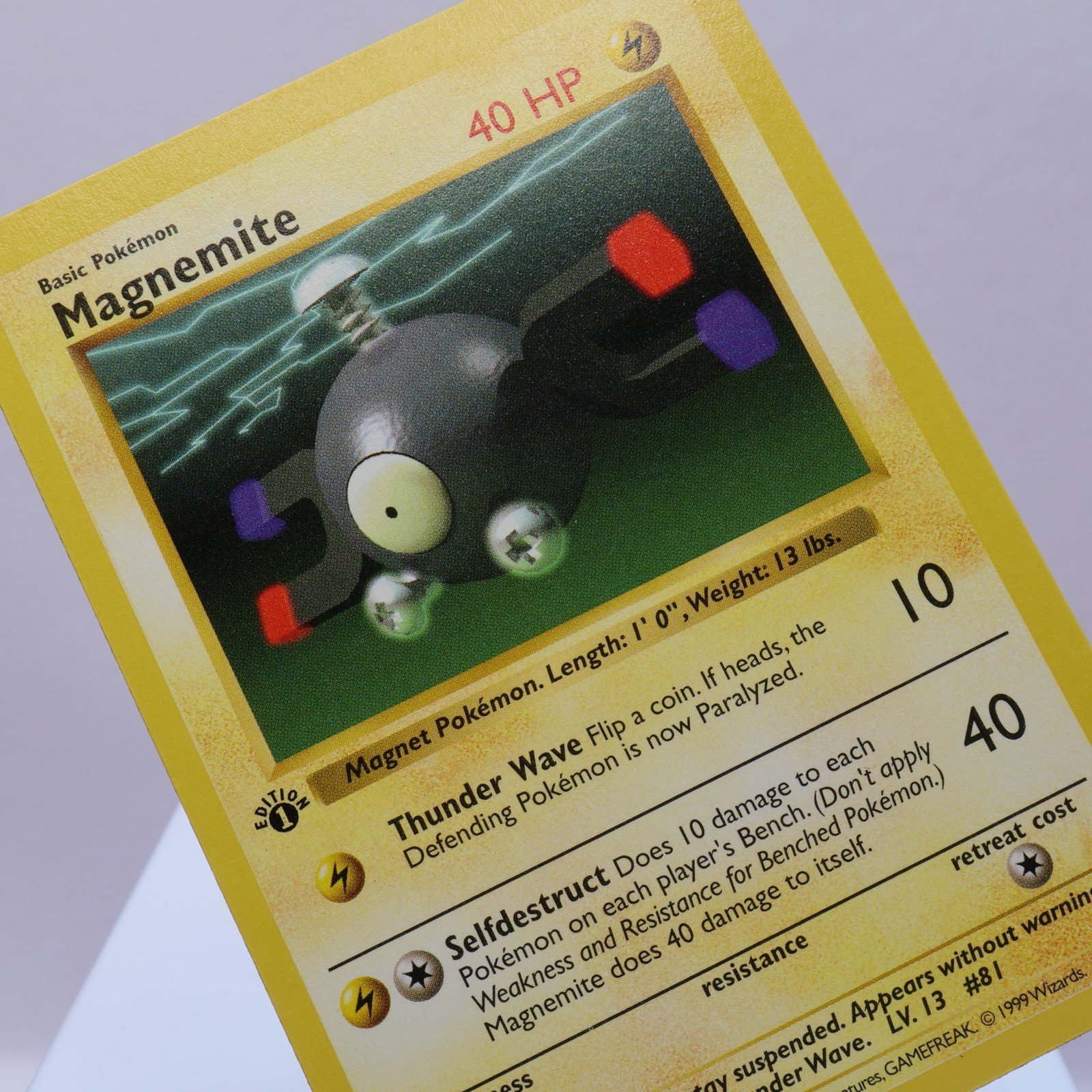 Pokemon TCG – Magnemite 53/102 Base Set Common 1st Edition WOTC 1999 – EXC