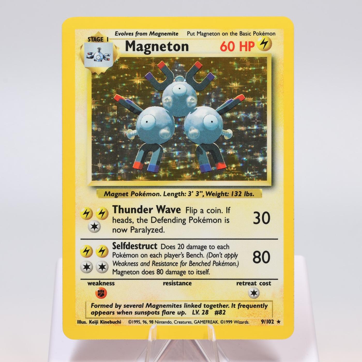 Pokemon TCG Magneton 9102 Base Set Holo Rare WOTC EXCNM 168421188130 2
