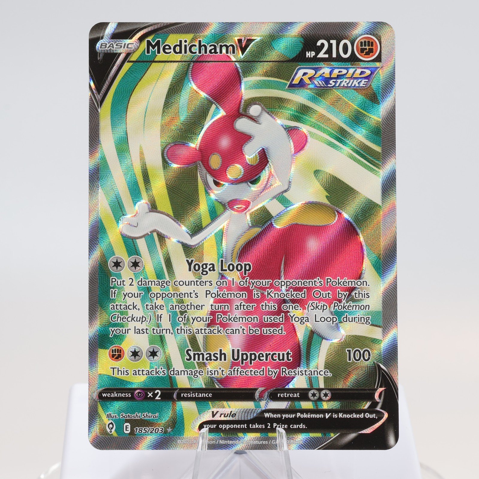 Pokemon TCG Medicham V 185203 Evolving Skies Full Art WOTC 1999 NMM 168144948320 2