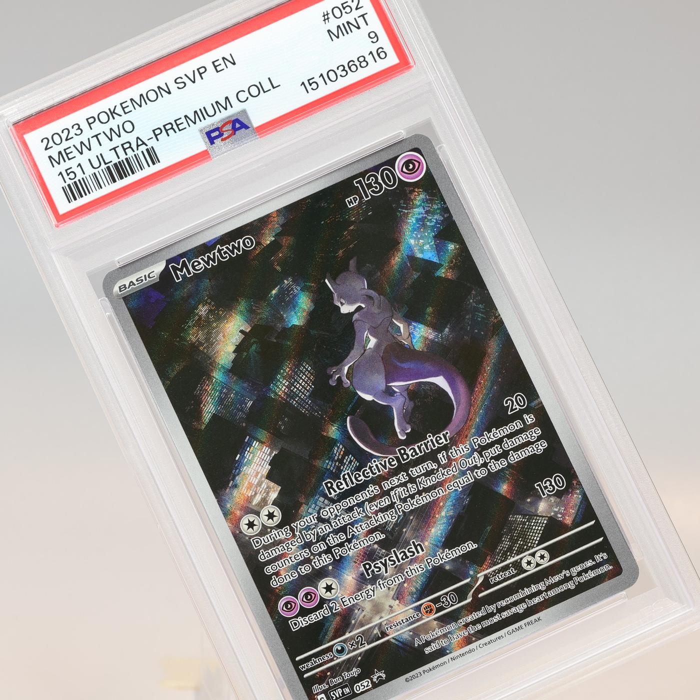 Pokemon TCG Mewtwo 052 SV Black Star Promo 151 UPC PSA 9 MINT 168441076090