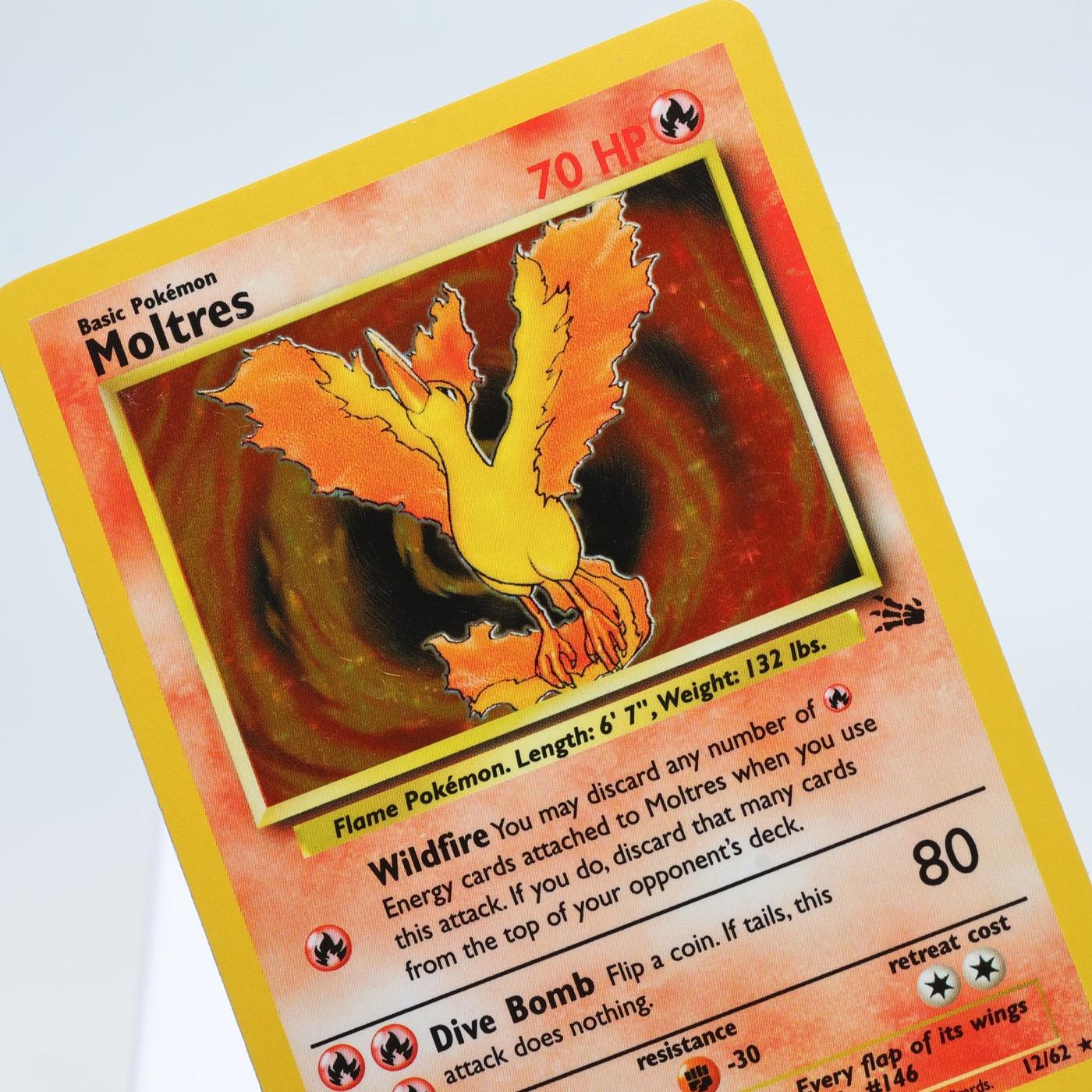 Pokemon TCG Moltres 1262 Fossil Holo Rare WOTC EXCNM 168327252490