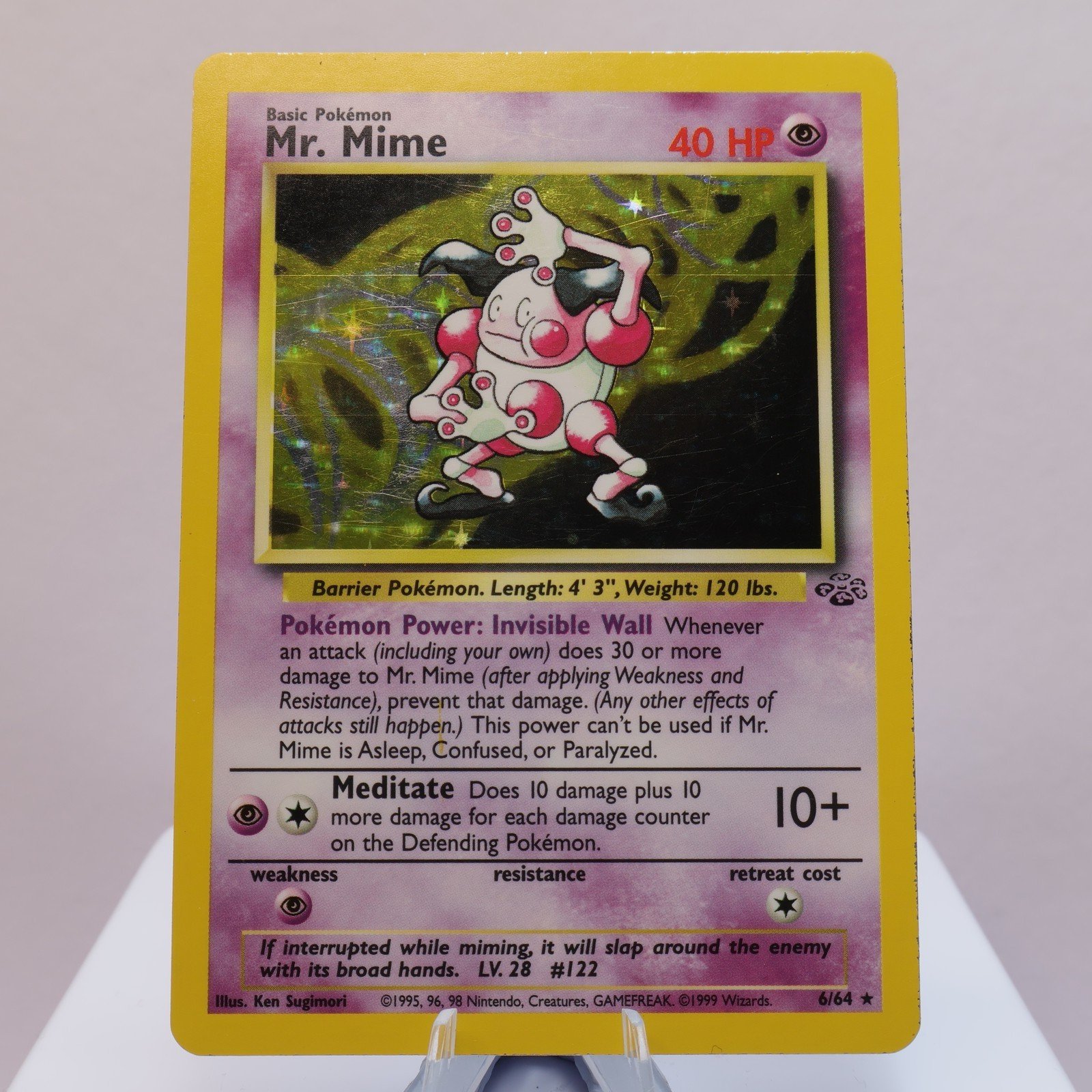 Pokemon TCG Mr Mime 664 Jungle Holo Rare WOTC 1999 EXC 167830364450 2