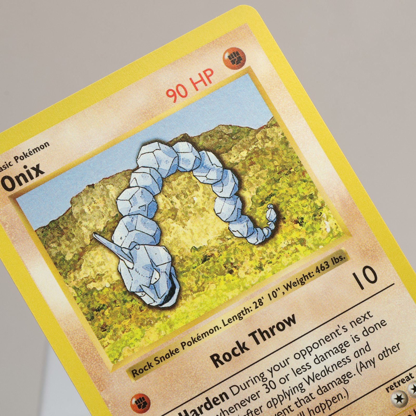 Pokemon TCG – Onix 56/102 Base Set Common Shadowless WOTC 1999 – EXC/NM