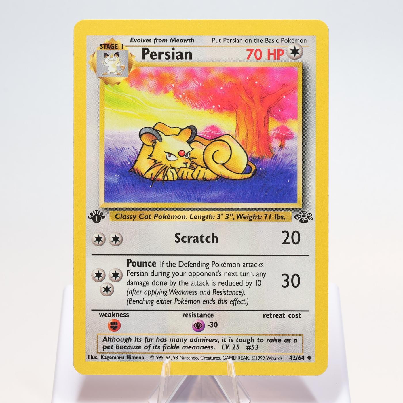 Pokemon TCG Persian 4264 Jungle Uncommon 1st Edition WOTC EXCNM 168300703660 2