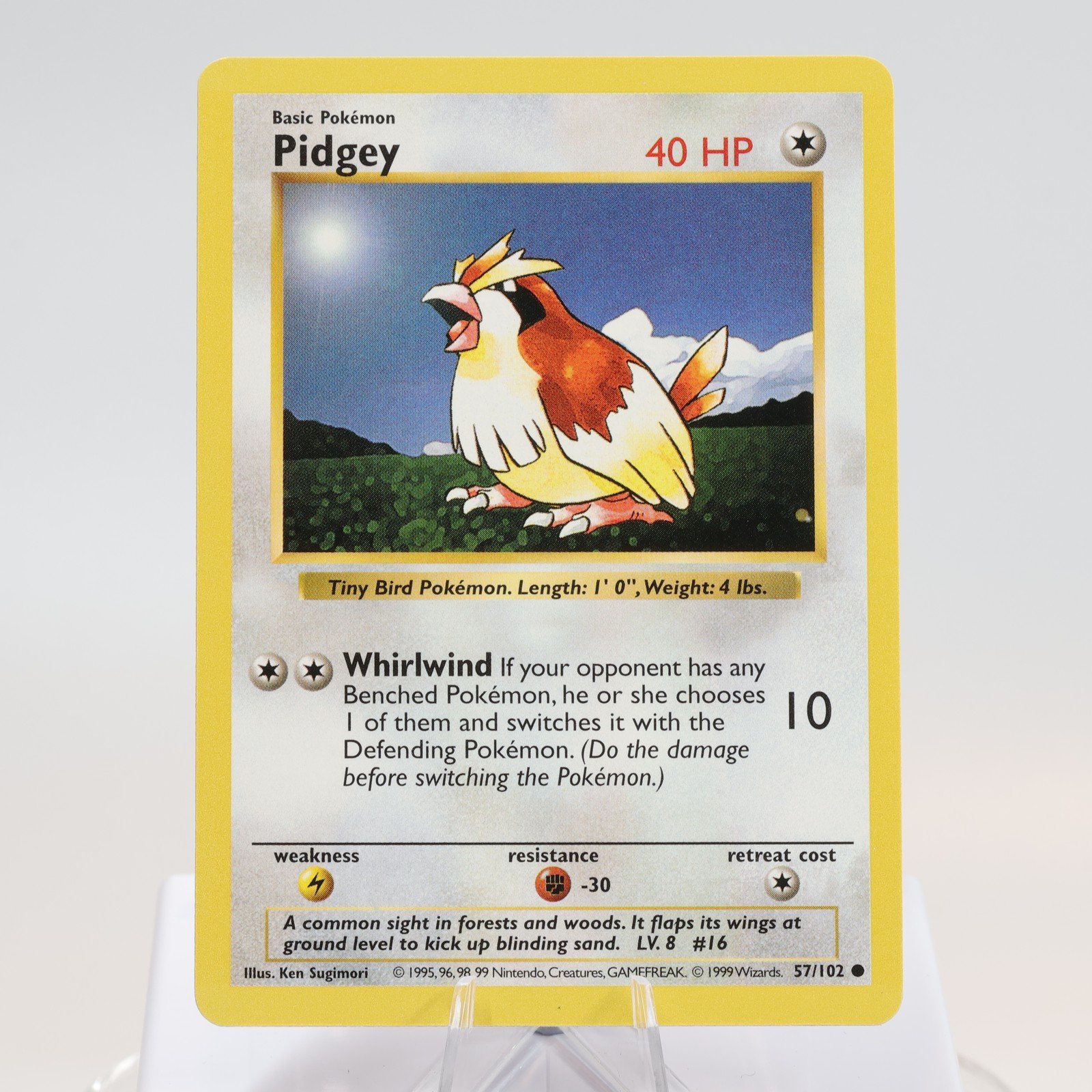 Pokemon TCG Pidgey 57102 Base Set Common Shadowless WOTC 1999 EXCNM 168144948290 2