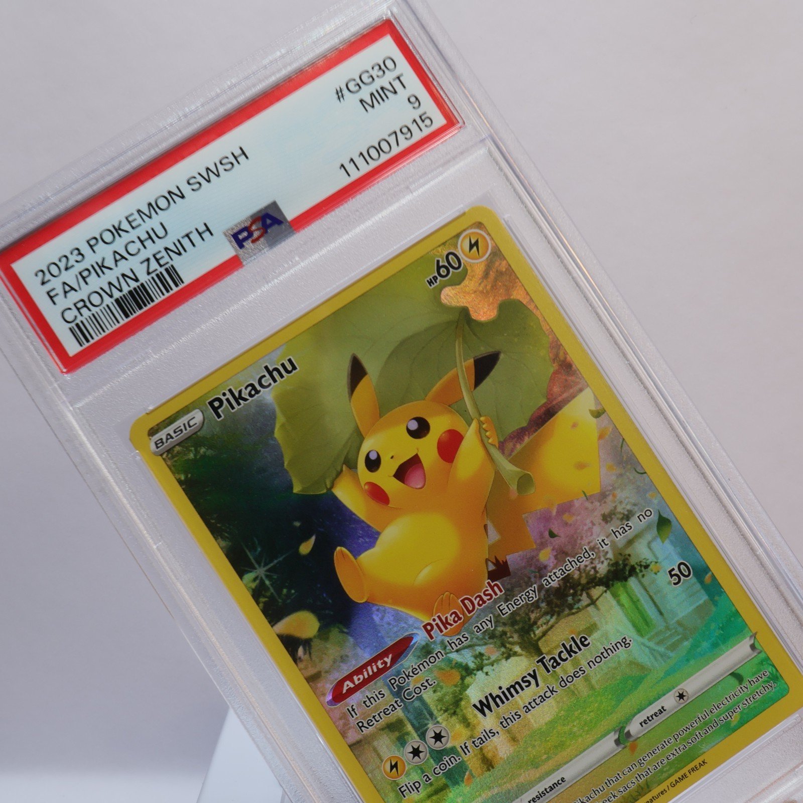 Pokemon TCG – Pikachu GG30/GG70 Crown Zenith Galarian Gallery – PSA 9 MINT