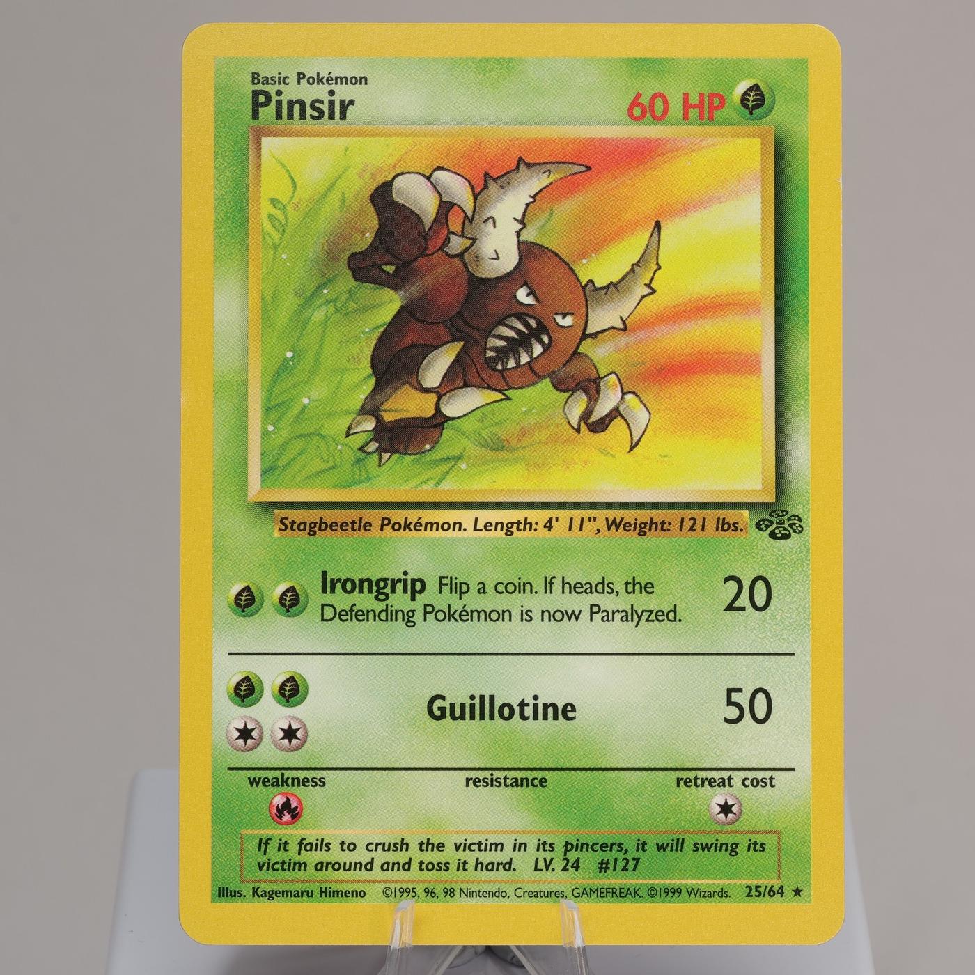 Pokemon TCG Pinsir 2564 Jungle Rare WOTC 1999 NM Indent 167974214030 2