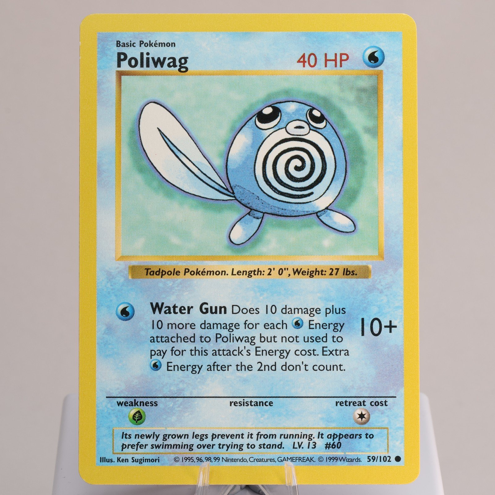 Pokemon TCG Poliwag 59102 Base Set Common Shadowless WOTC 1999 NM 168006227430 2