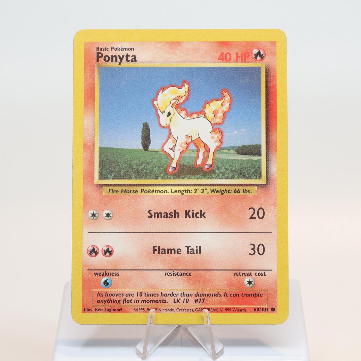Pokemon TCG Ponyta 60102 Base Set Common WOTC EXC 168232466160 2