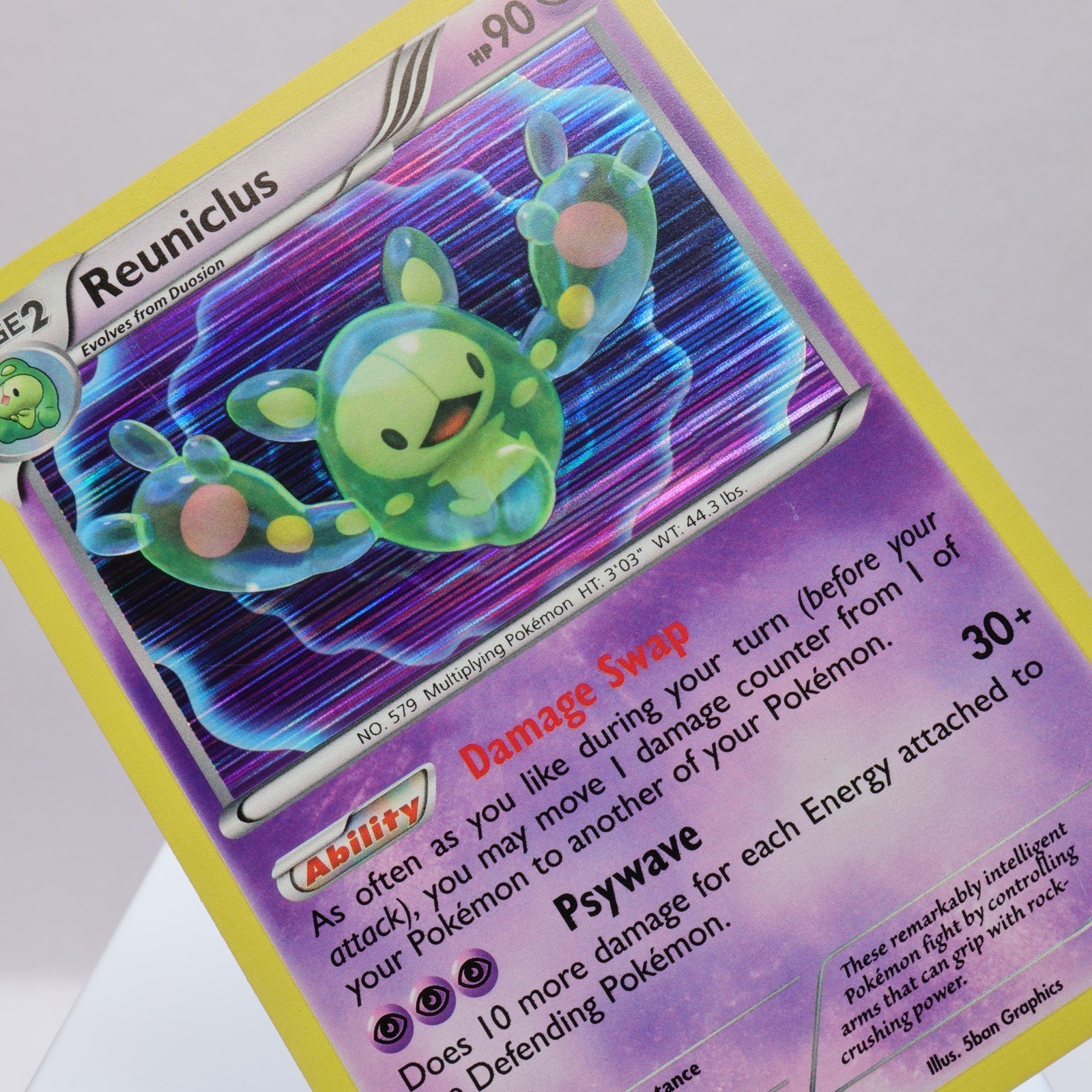 Pokemon TCG – Reuniclus 57/114 Black & White Holo Rare   – EXC/NM