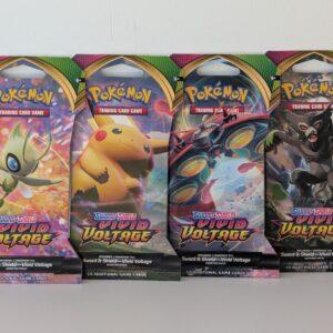 Pokemon TCG SS Vivid Voltage Art Set 4 X Sleeved Blister Booster Packs 168457040780