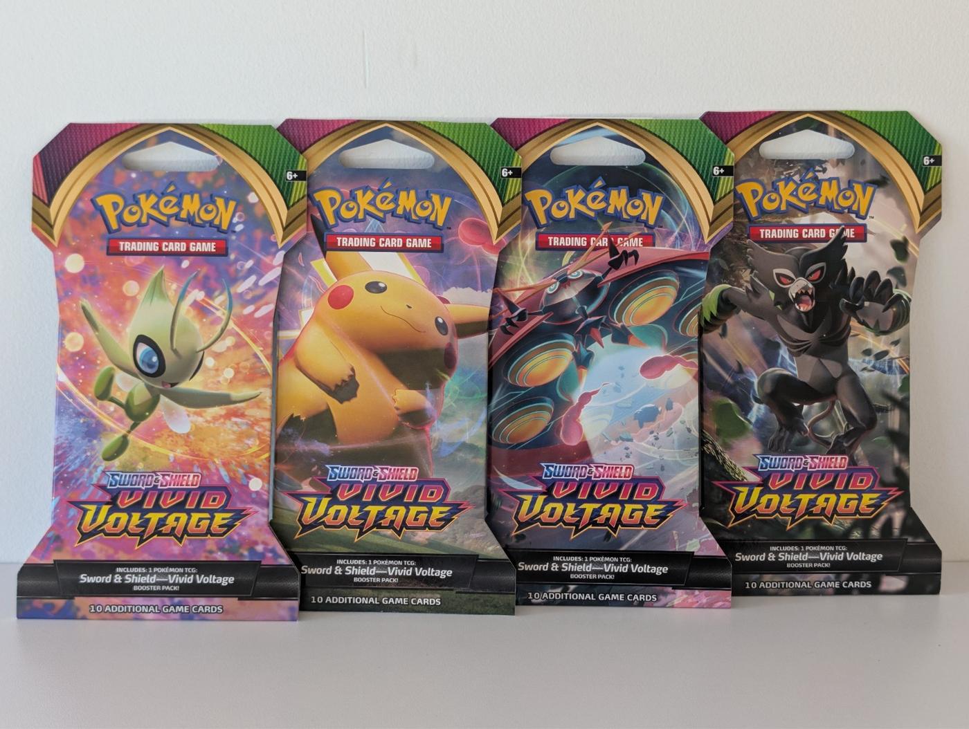 Pokemon TCG SS Vivid Voltage Art Set 4 X Sleeved Blister Booster Packs 168457040780