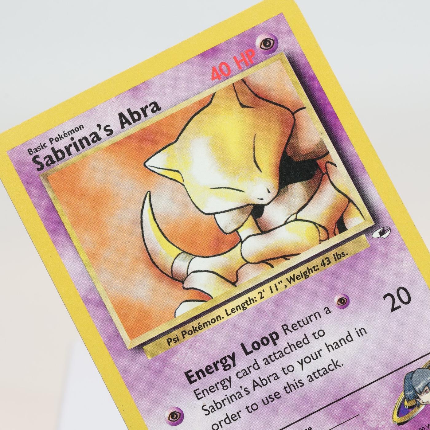 Pokemon TCG Sabrinas Abra 91132 Gym Heroes Common WOTC MP 168232466150