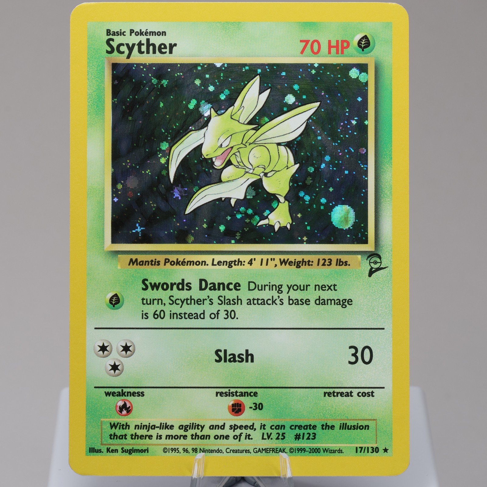 Pokemon TCG Scyther 17130 Base Set 2 Holo Rare WOTC 1999 EXCNM See Desc 167950659100 2