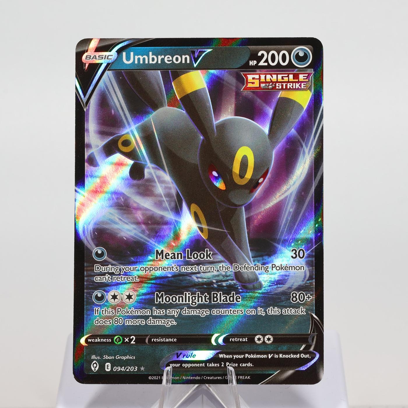 Pokemon TCG Umbreon V 94203 Evolving Skies V Rare EXCNM 168287250400 2