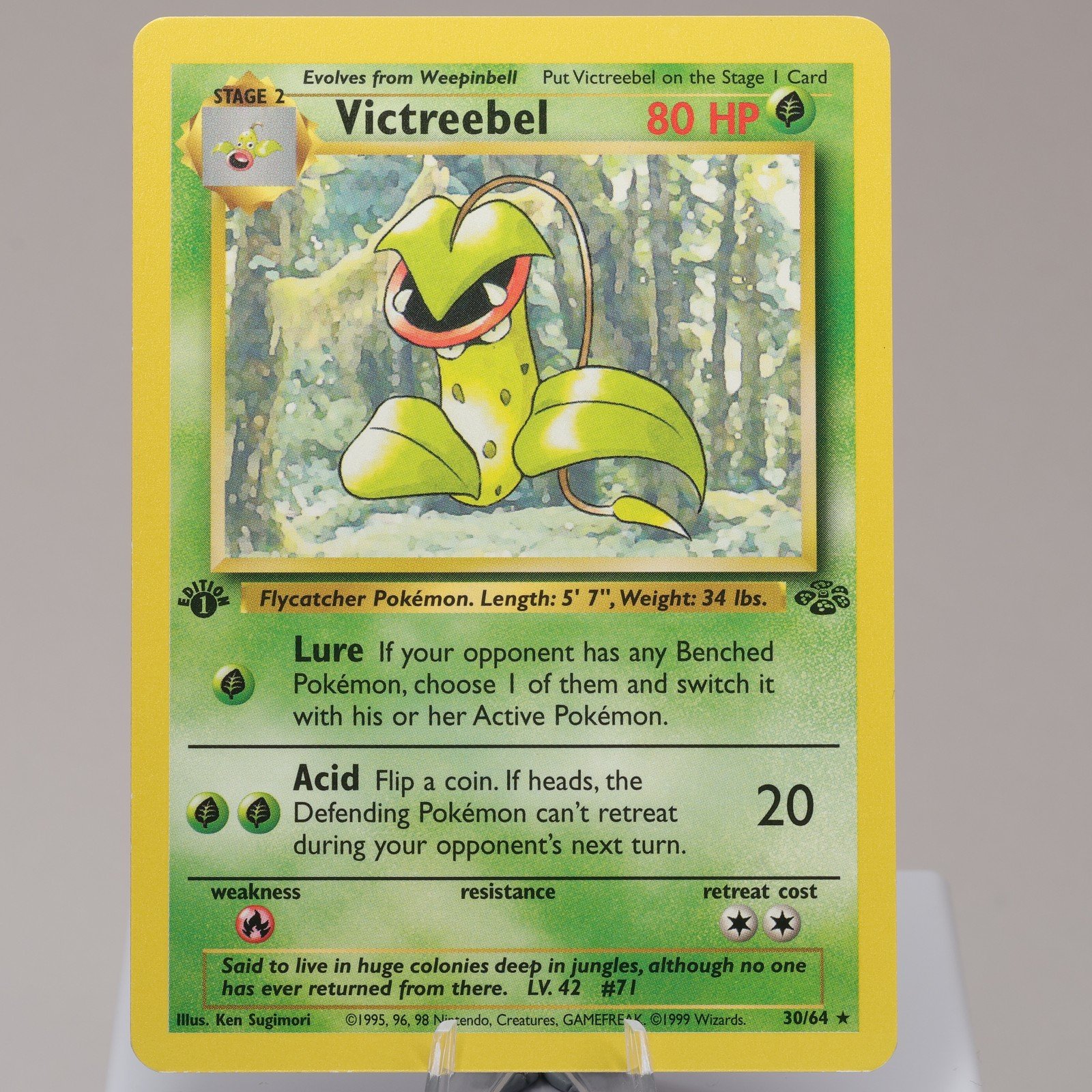 Pokemon TCG Victreebel 3064 Jungle Rare 1st Edition WOTC 1999 EXC 167950659110 2