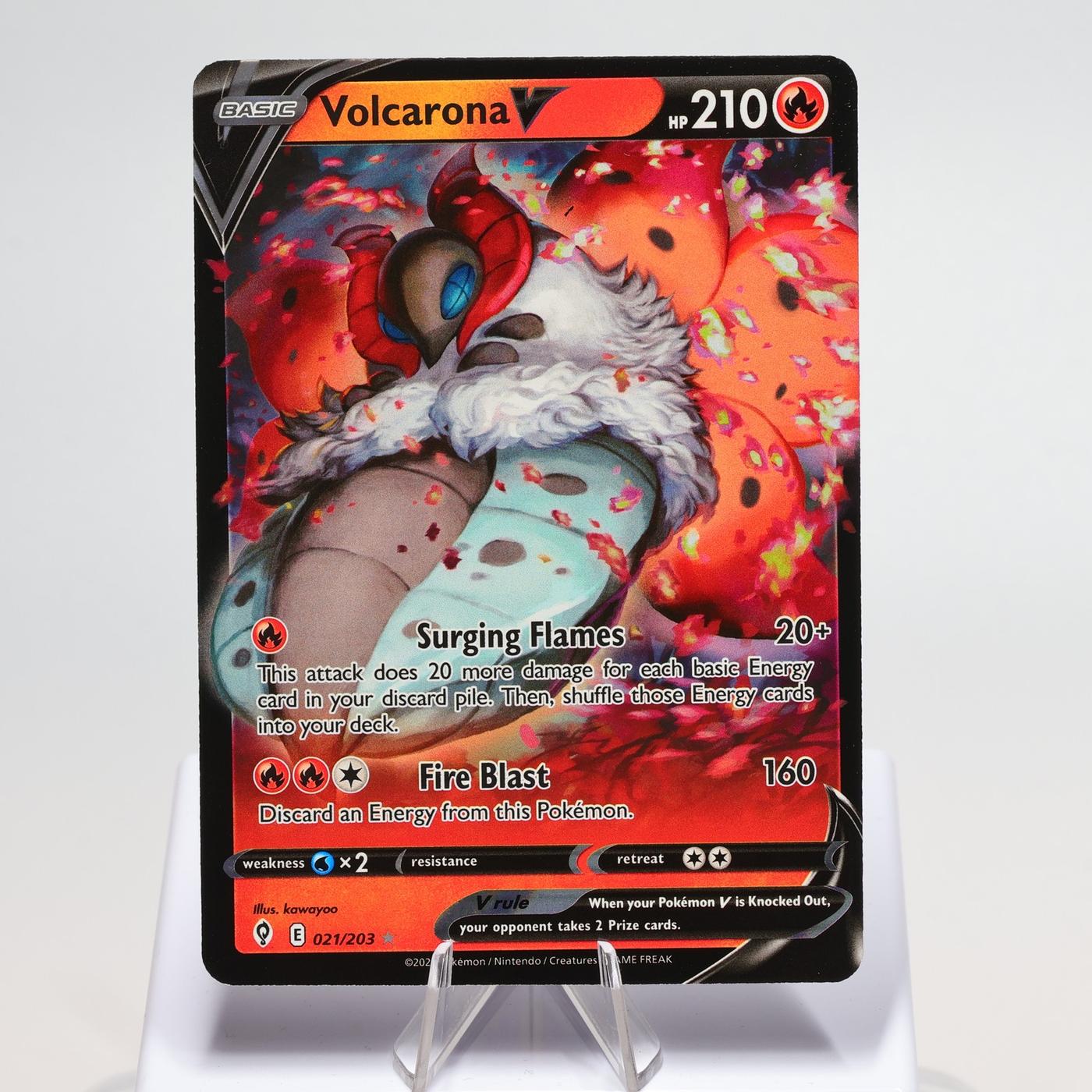 Pokemon TCG Volcarona V 21203 Evolving Skies V Rare NM 168287250380 2