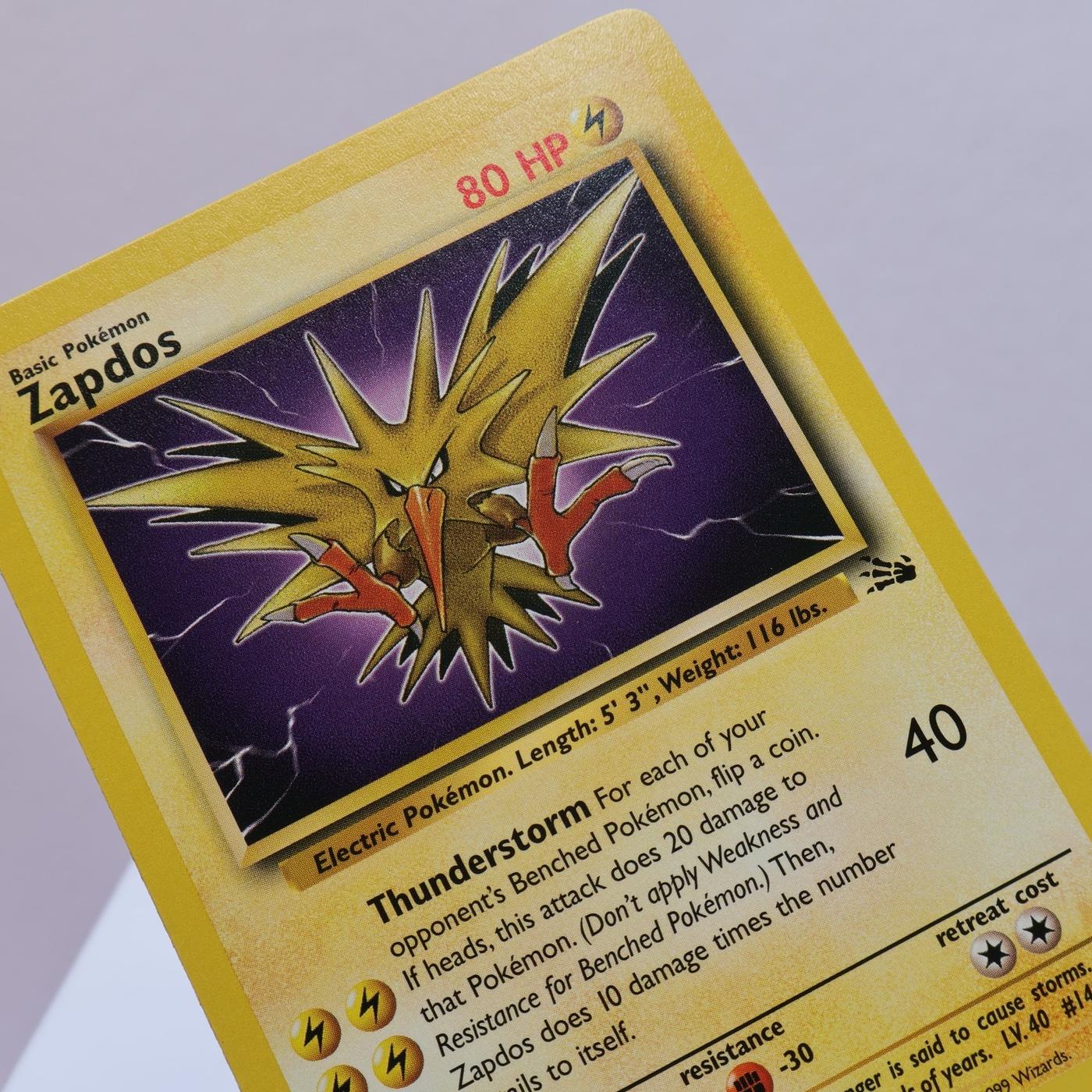 Pokemon TCG Zapdos 3062 Fossil Rare WOTC 1999 EXCNM 167830364460