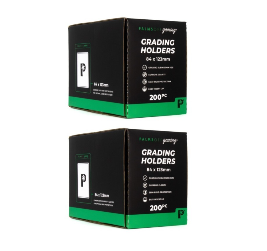 Palms Off Gaming 2 X Semi Rigid Grading Card Holders 200 Pack 400 Holders 168065847811