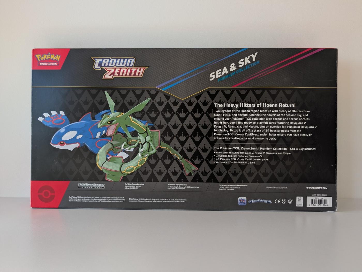 Pokemon Crown Zenith 14 X Booster Pack S Sea And Sky Collection Box Sealed 168456993001 2