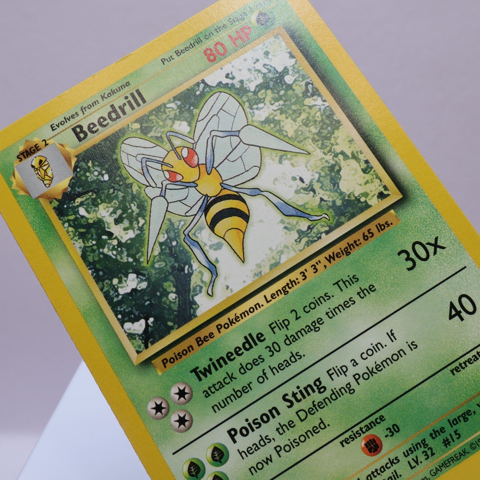 Pokemon TCG – Beedrill 17/102 Base Set Rare  WOTC 1999 – LP
